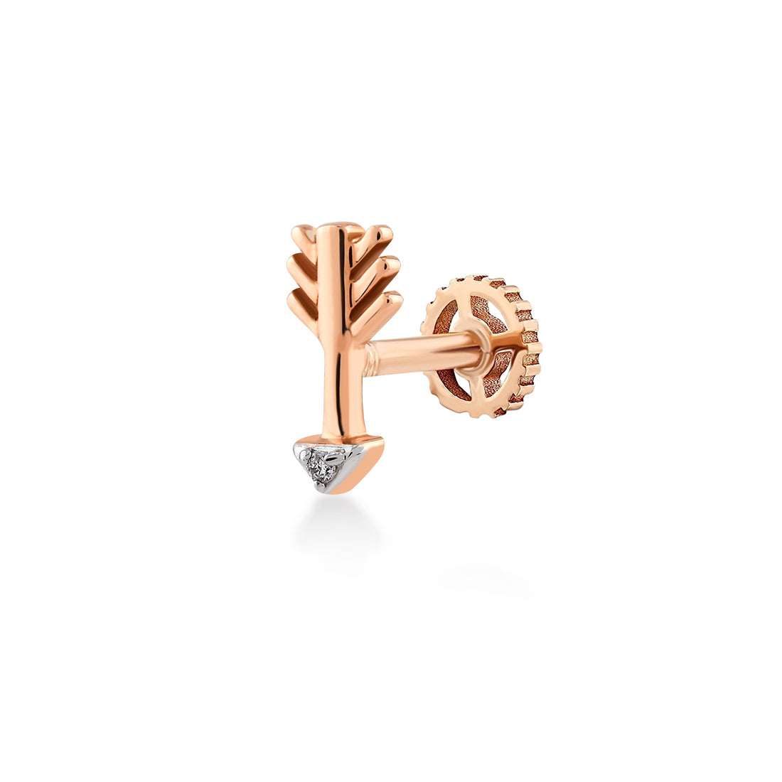 0,01 Karat Pırlanta Tragus Küpe