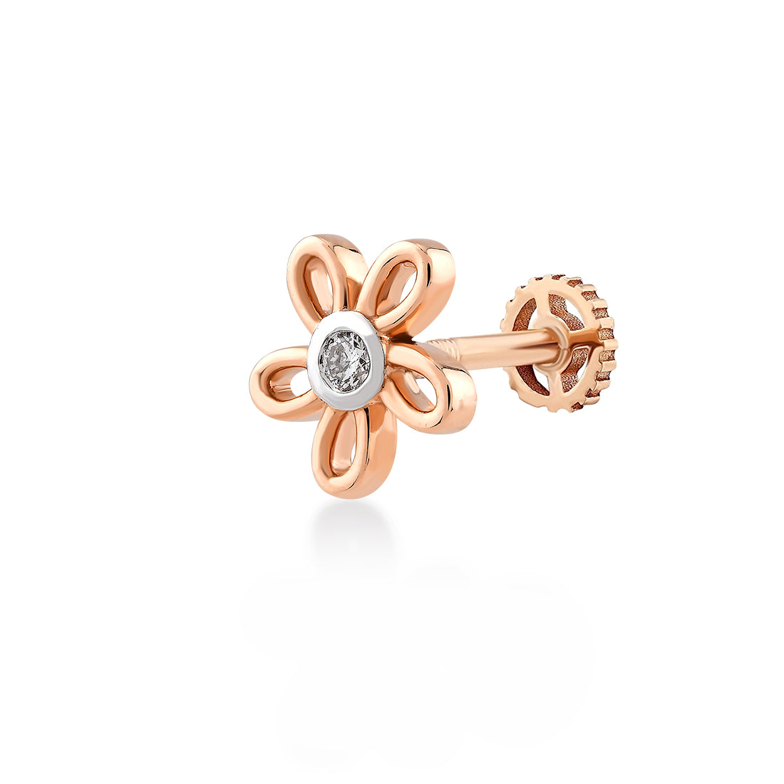 0,04 Karat Pırlanta Tragus Küpe