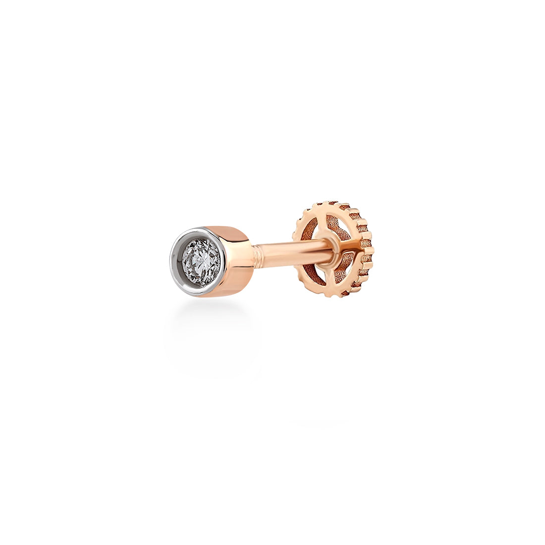 0,04 Karat Pırlanta Tragus Küpe