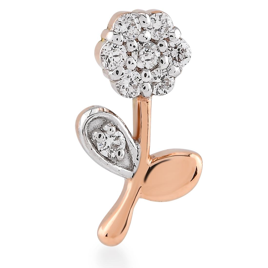 0,04 Karat Pırlanta Tragus Küpe