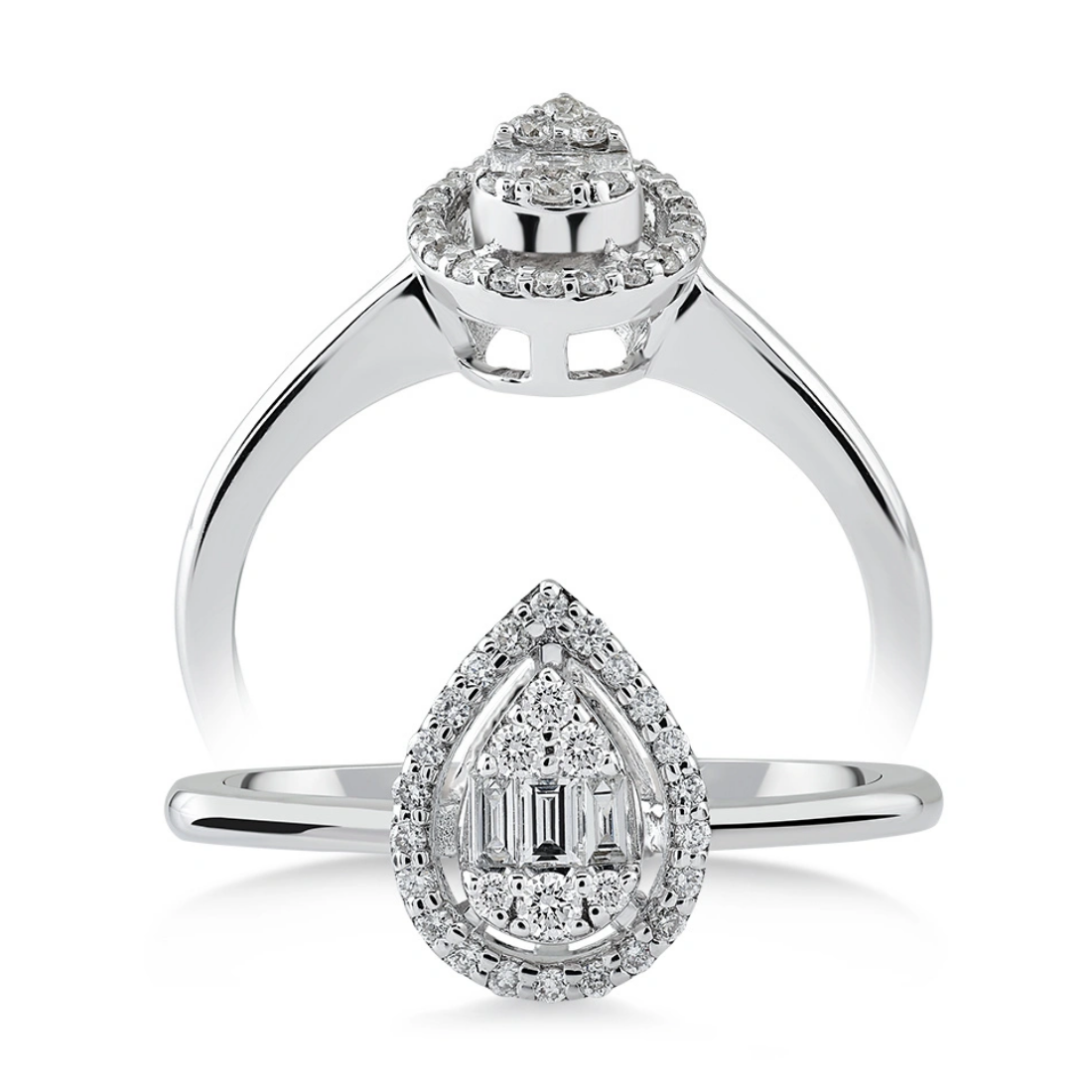 0,20 Karat Pırlanta Baget Yüzük