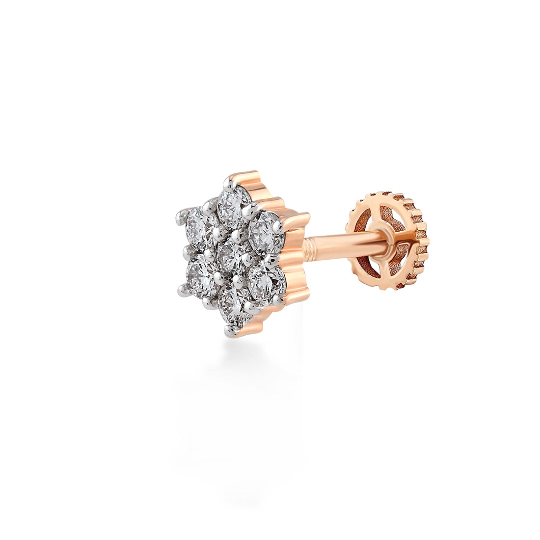 0,22 Karat Pırlanta Tragus Küpe