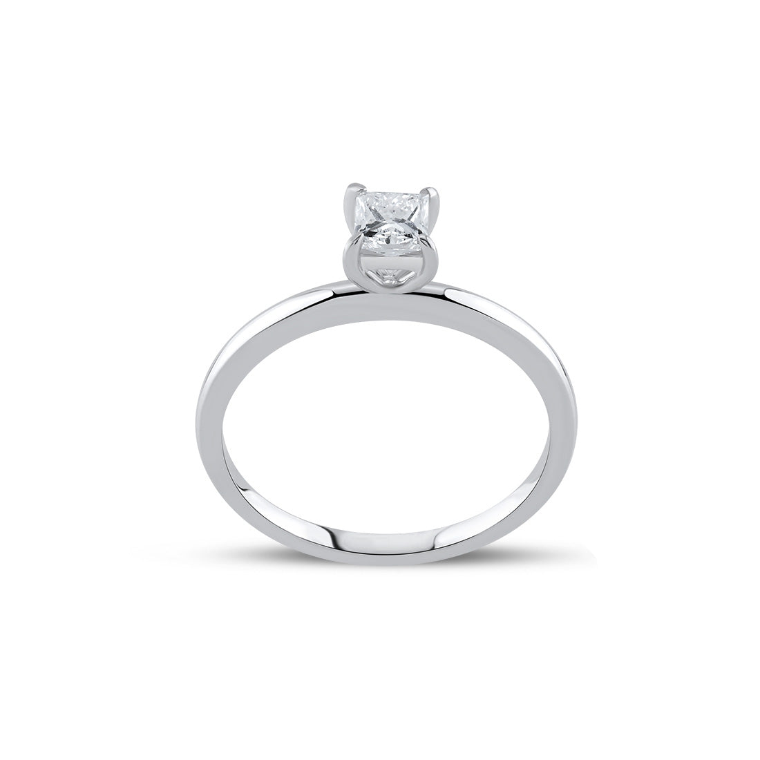 0,30 Karat Prenses Kare Tektaş Pırlanta Yüzük