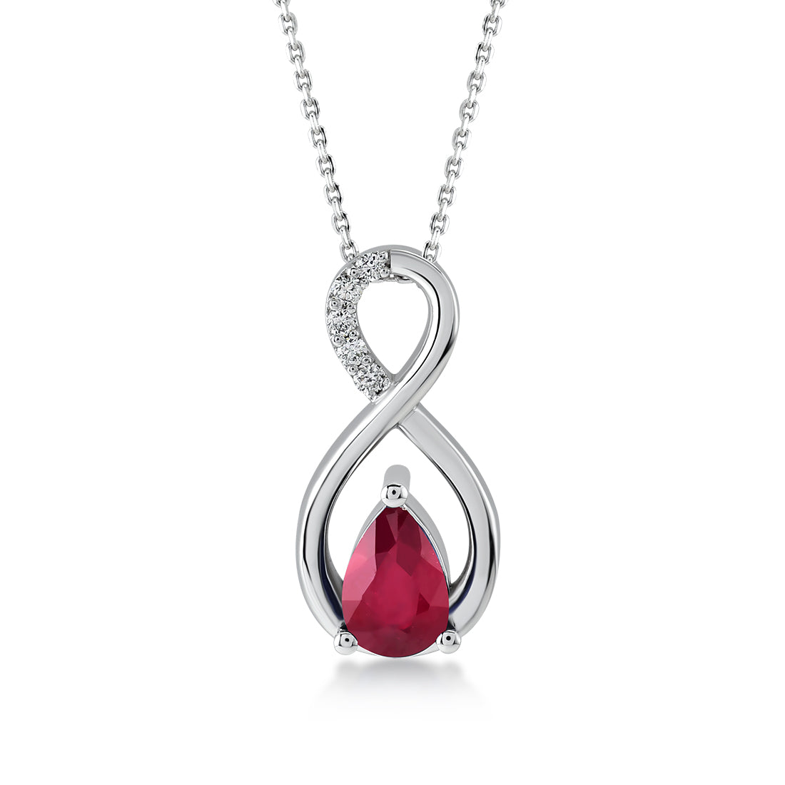0,38 Karat Pırlanta Yakut Kolye