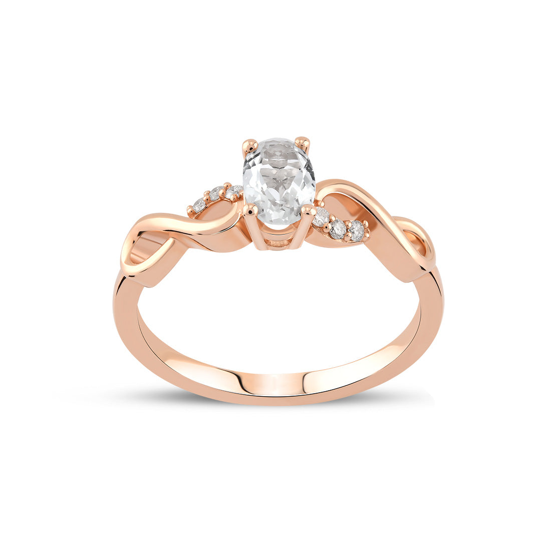 0,44 Karat Pırlanta Topaz Yüzük