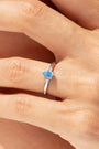 0,46 Karat Pırlanta Blue Topaz Yüzük