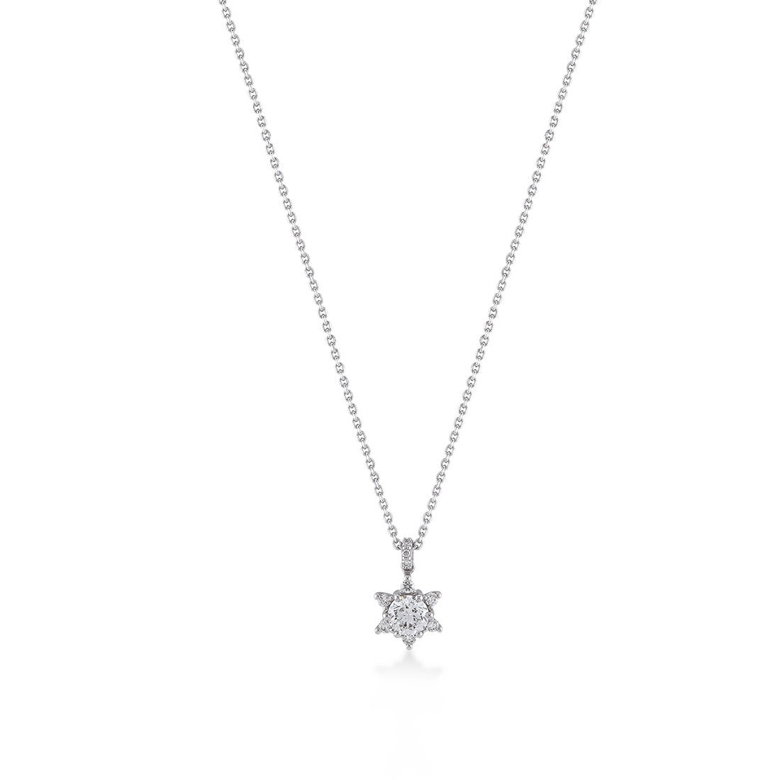 0,49 Karat Lotus Pırlanta Tektaş Kolye