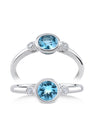0,55 Karat Pırlanta Blue Topaz Yüzük