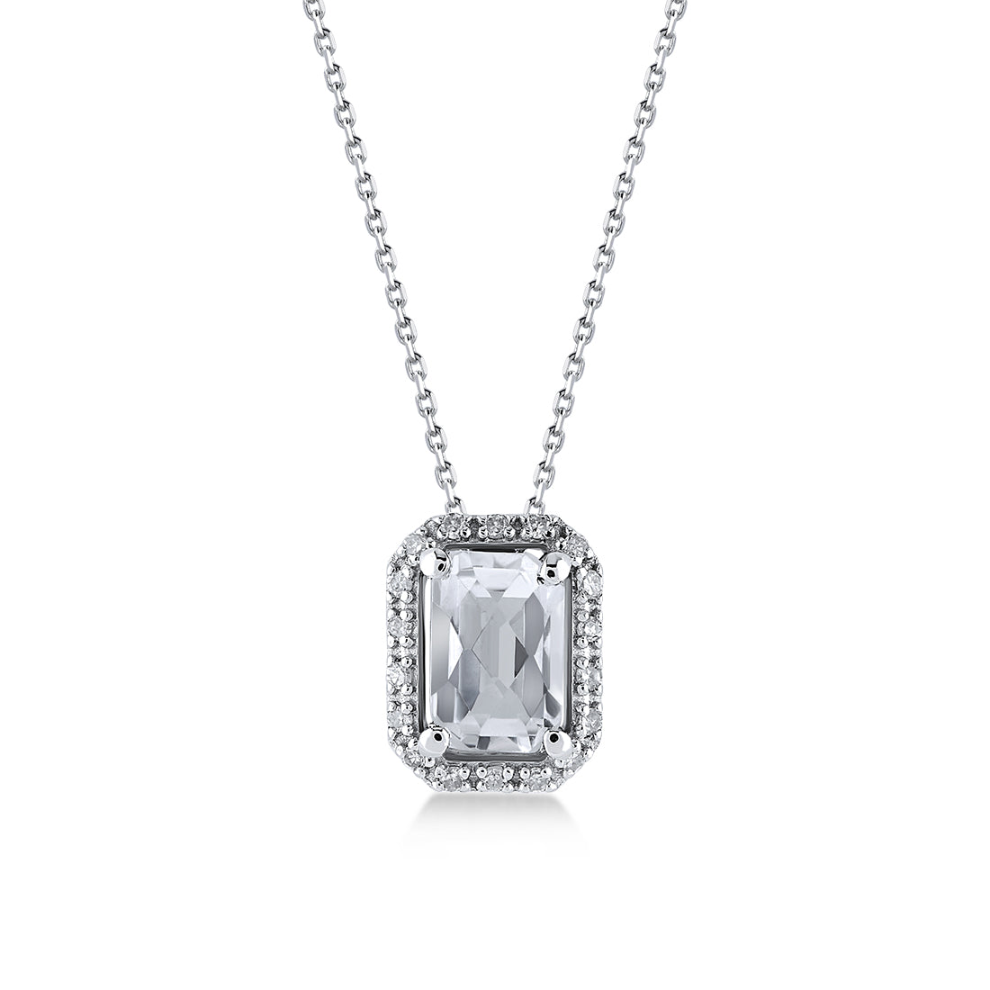0,59 Karat Pırlanta Topaz Kolye