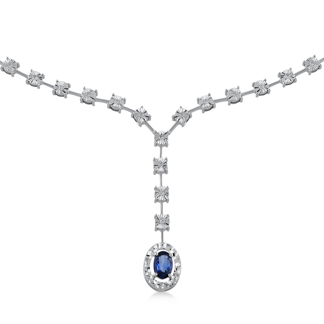0,62 Karat Pırlanta Safir Gerdanlık