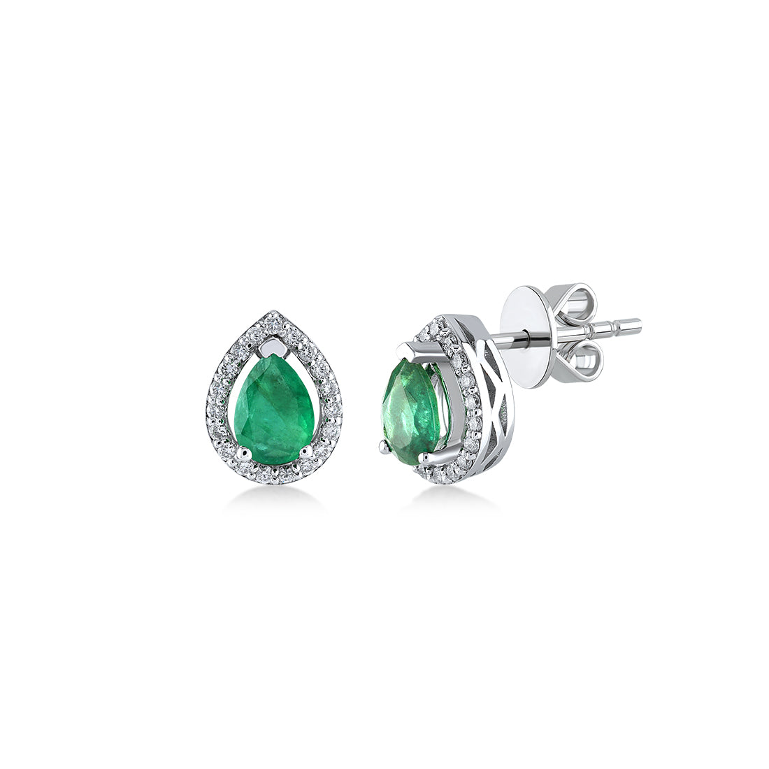 0,78 Karat Pırlanta Safir Küpe