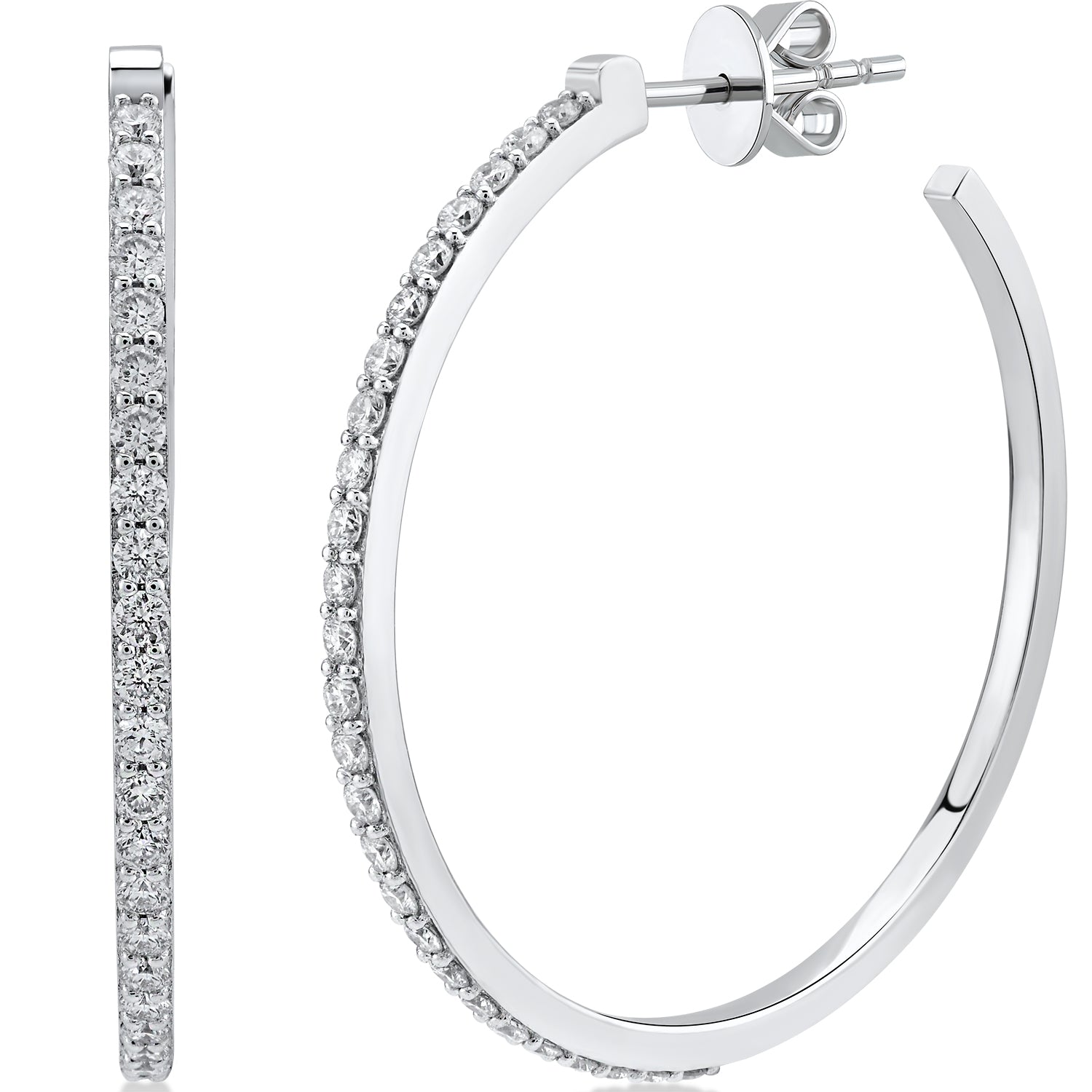 0,84 Karat Halka Pırlanta Küpe