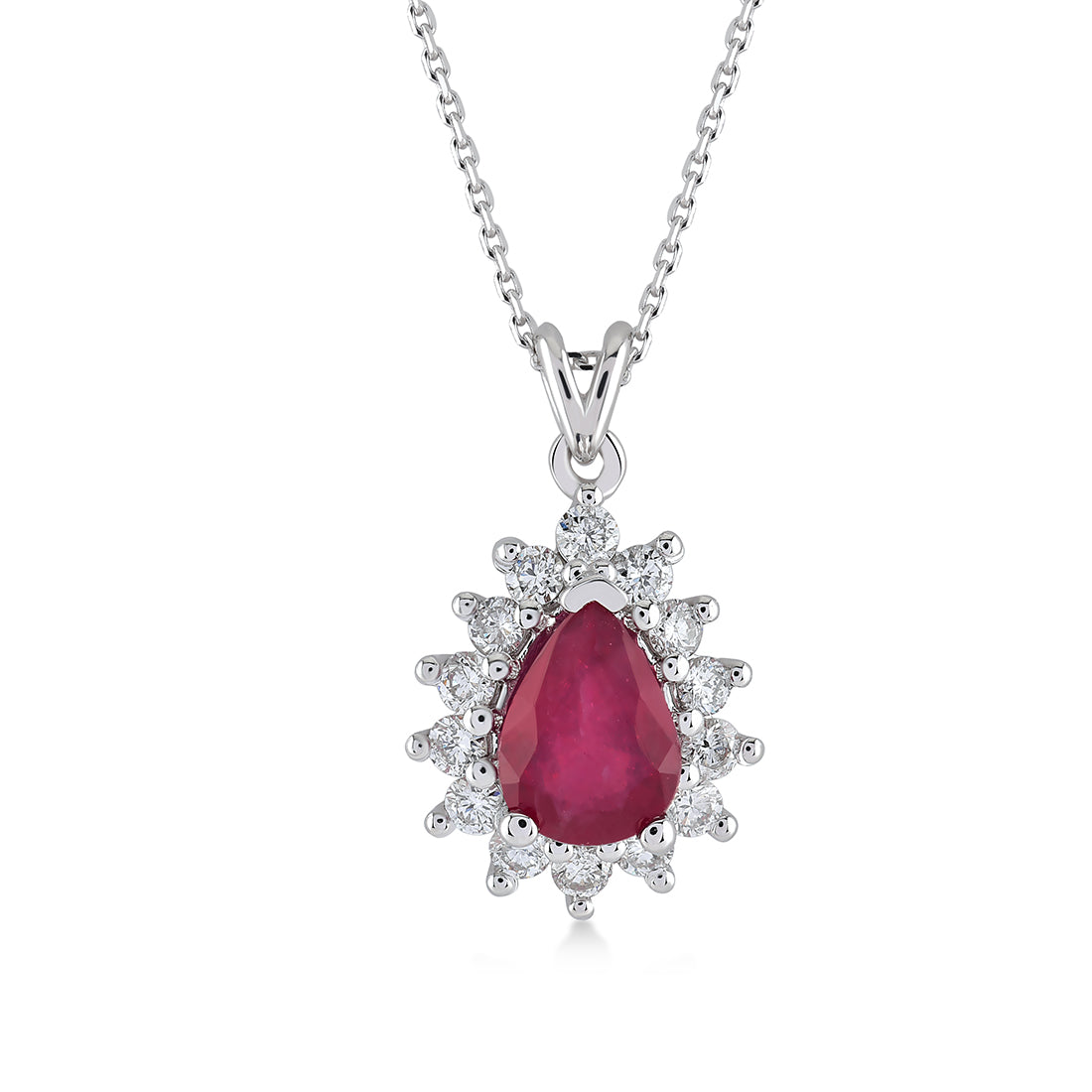 0,90 Karat Pırlanta Safir Kolye