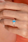 0,93 Karat Pırlanta Blue Topaz Yüzük