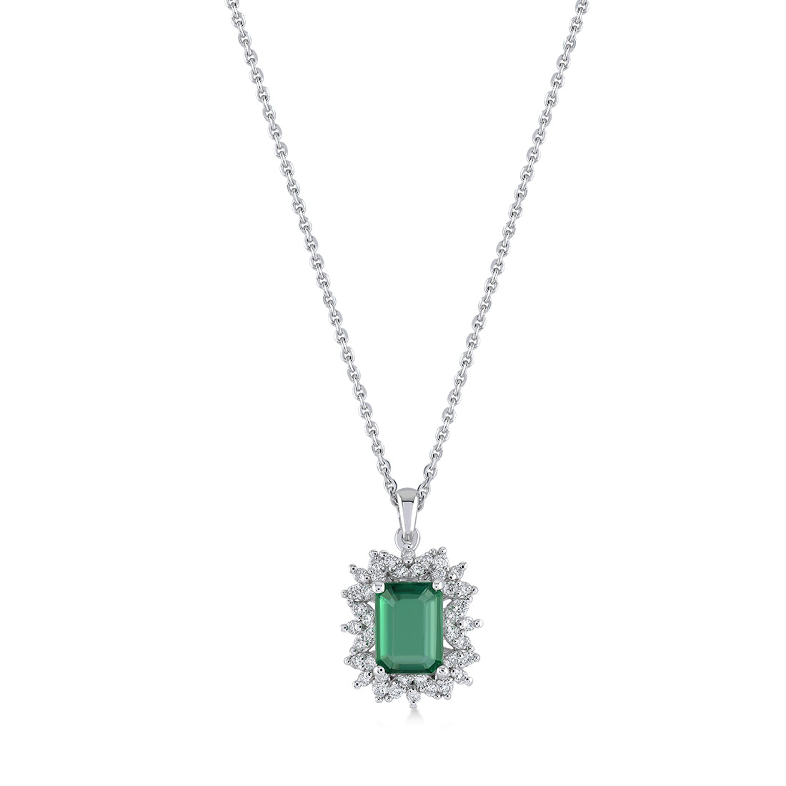 1.01 Karat Pırlanta Safir Kolye