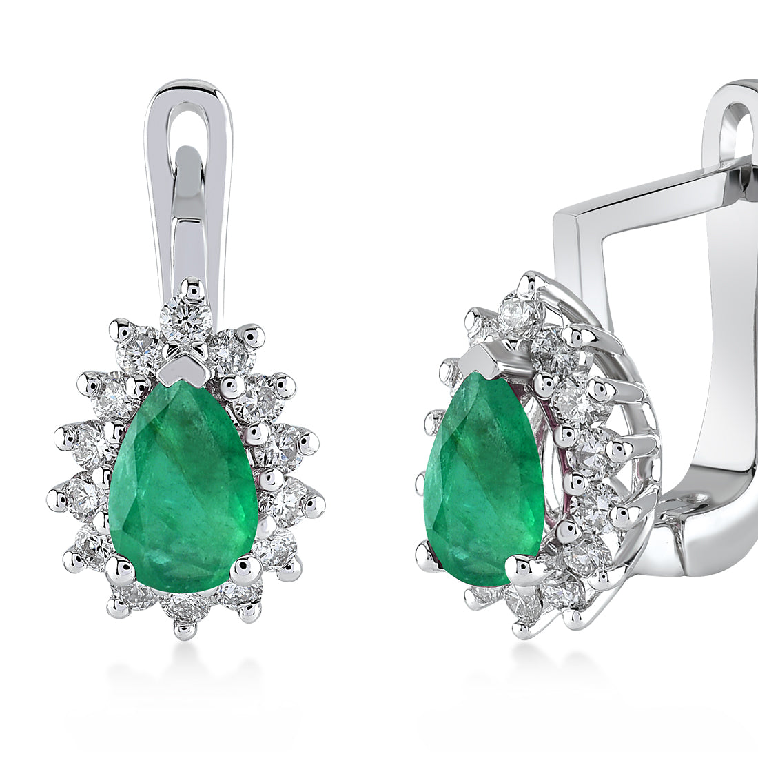 1,05 Karat Pırlanta Safir Küpe
