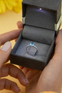 1,08 Karat Pırlanta Blue Topaz Yüzük