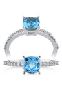1,08 Karat Pırlanta Blue Topaz Yüzük