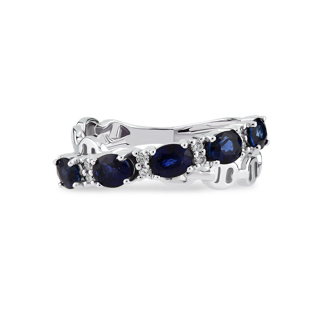 1.10 Karat Pırlanta Safir Yüzük