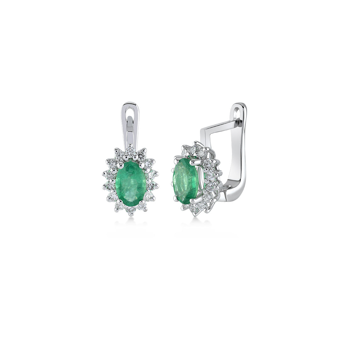 1,25 Karat Pırlanta Safir Küpe