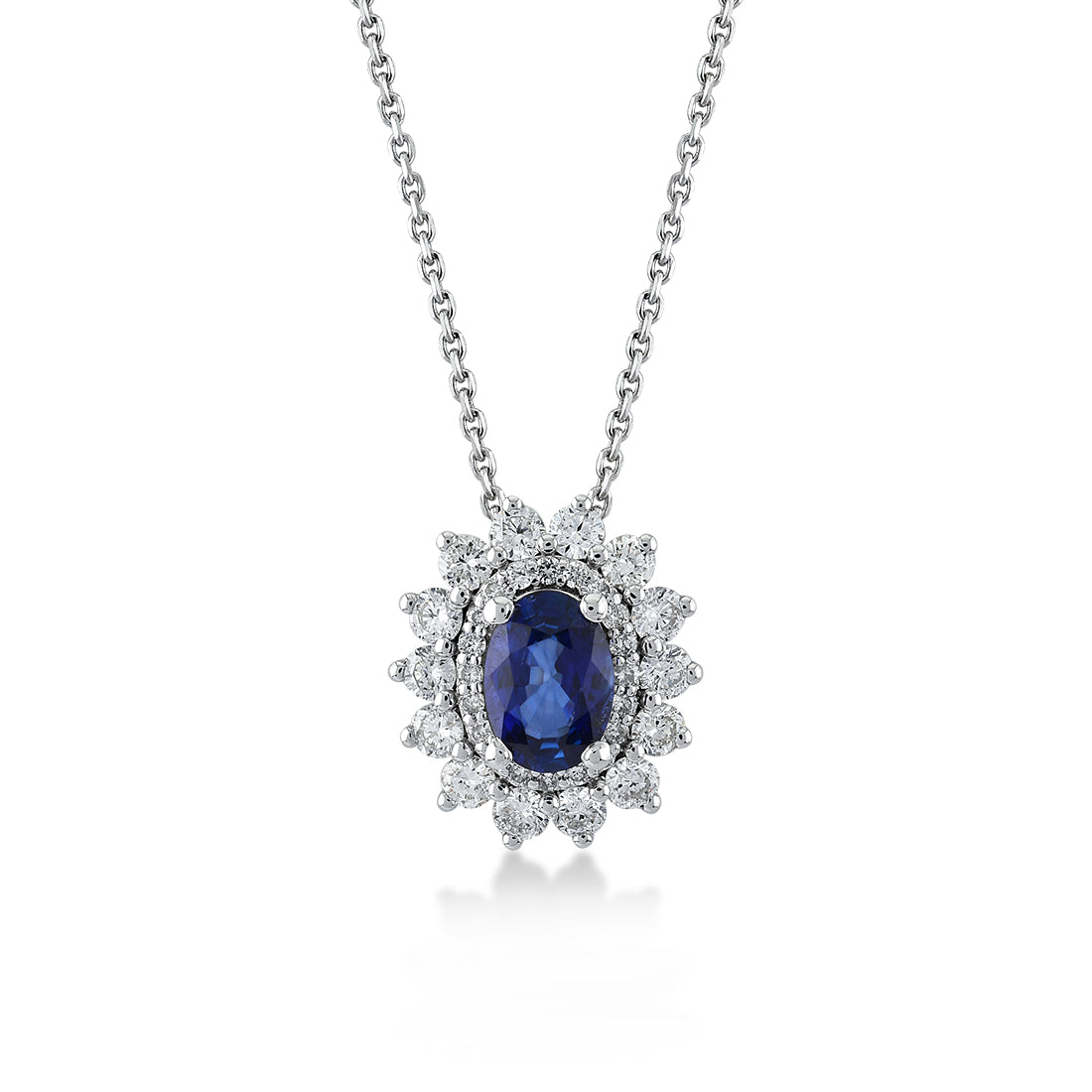 1,69 Karat Pırlanta Safir Kolye