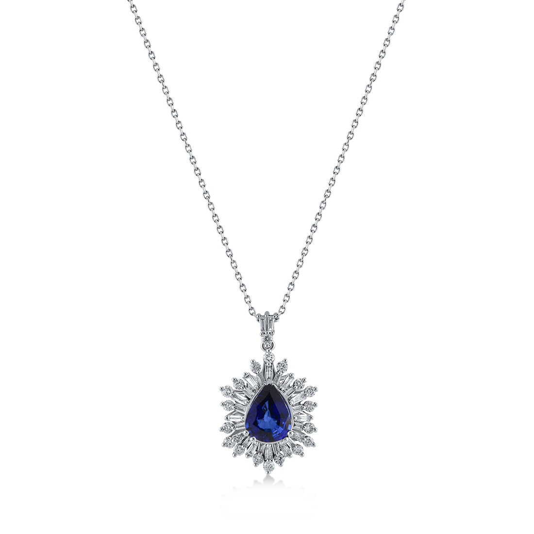 1,97 Karat Pırlanta Safir Kolye