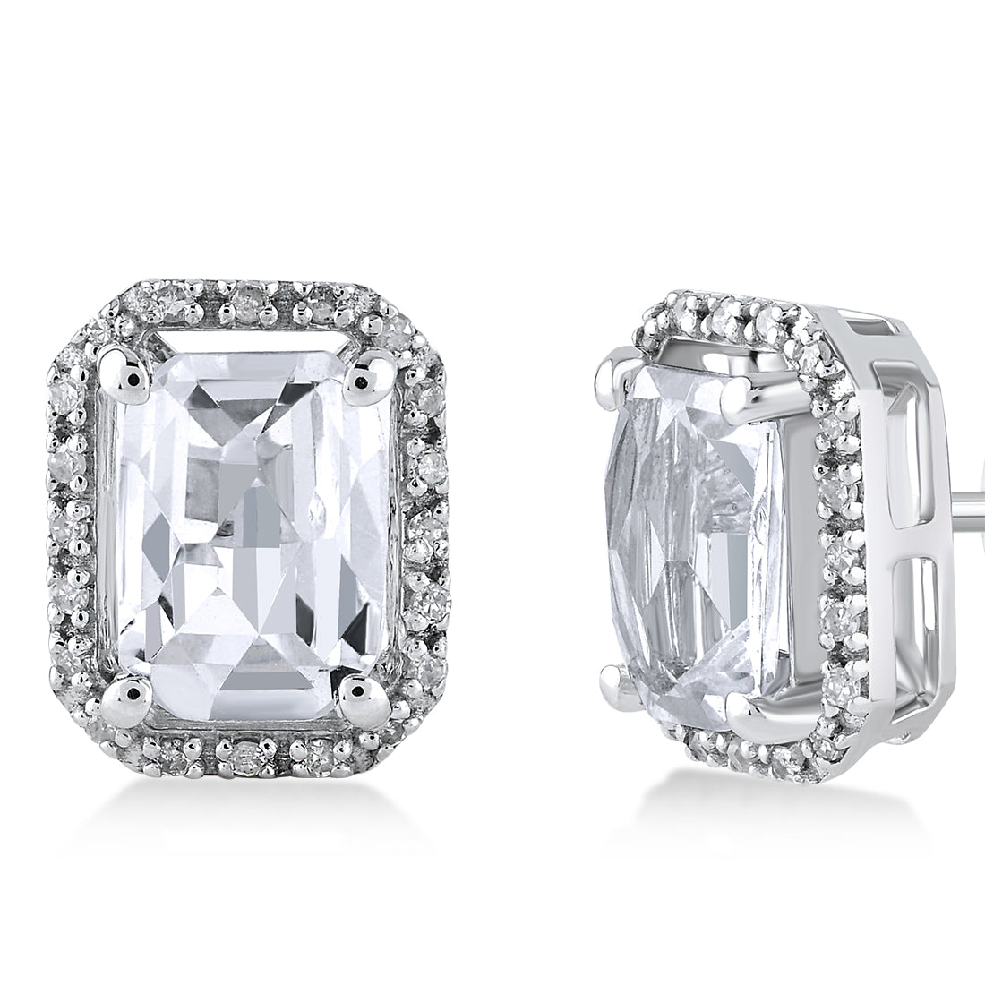 1,98 Karat Pırlanta Topaz Küpe