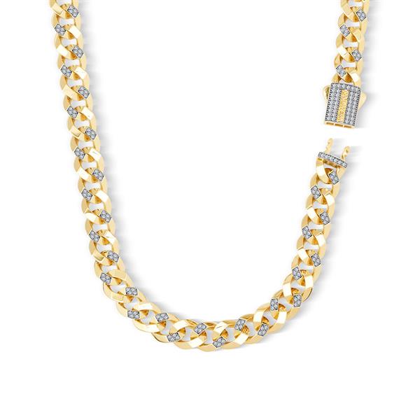 11Mm Altın Taşlı Gurmet Zincir