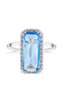 2,70 Karat Pırlanta Blue Topaz Yüzük