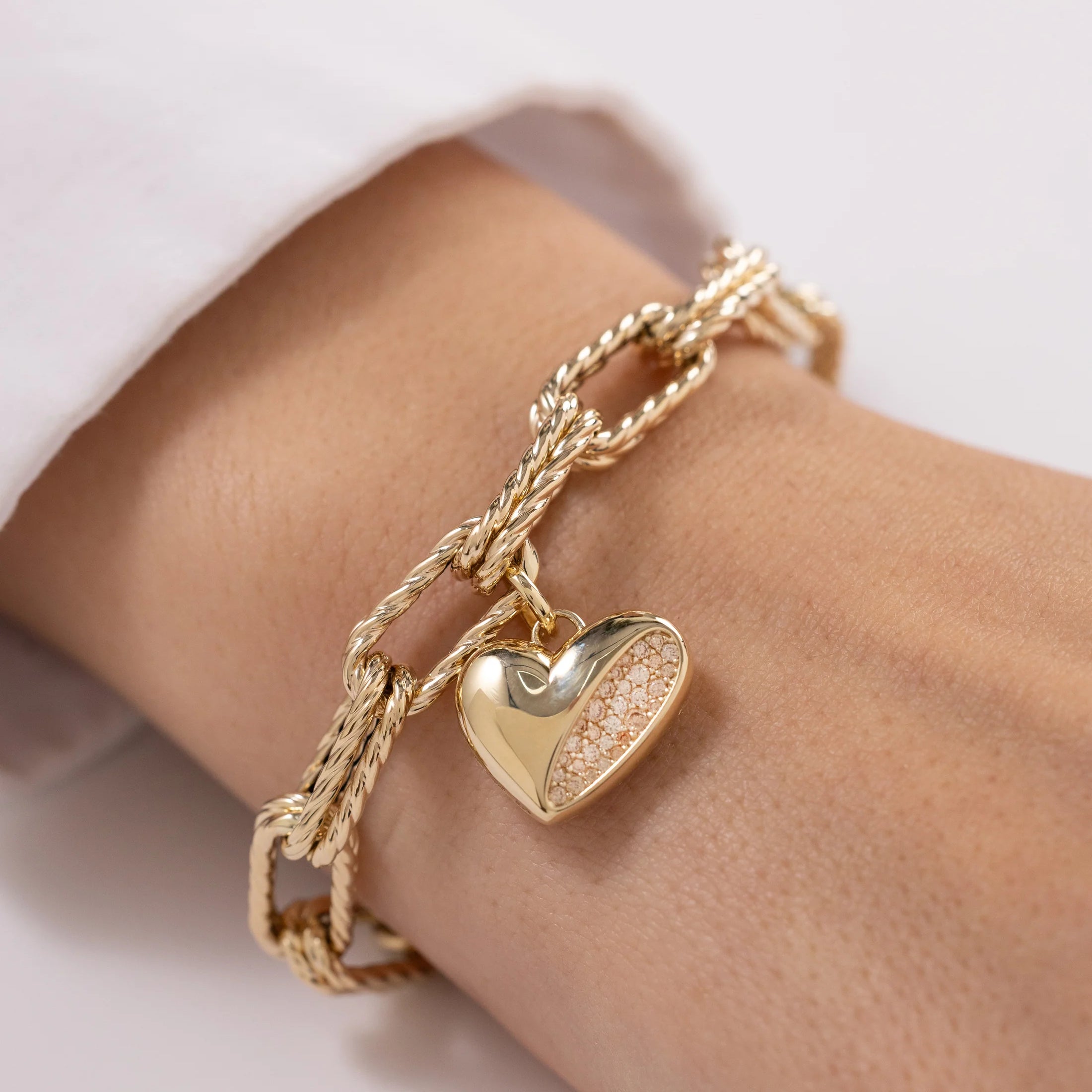 Cetaş Love & Heart Taşlı Kalp 14 Ayar Altın Kolye