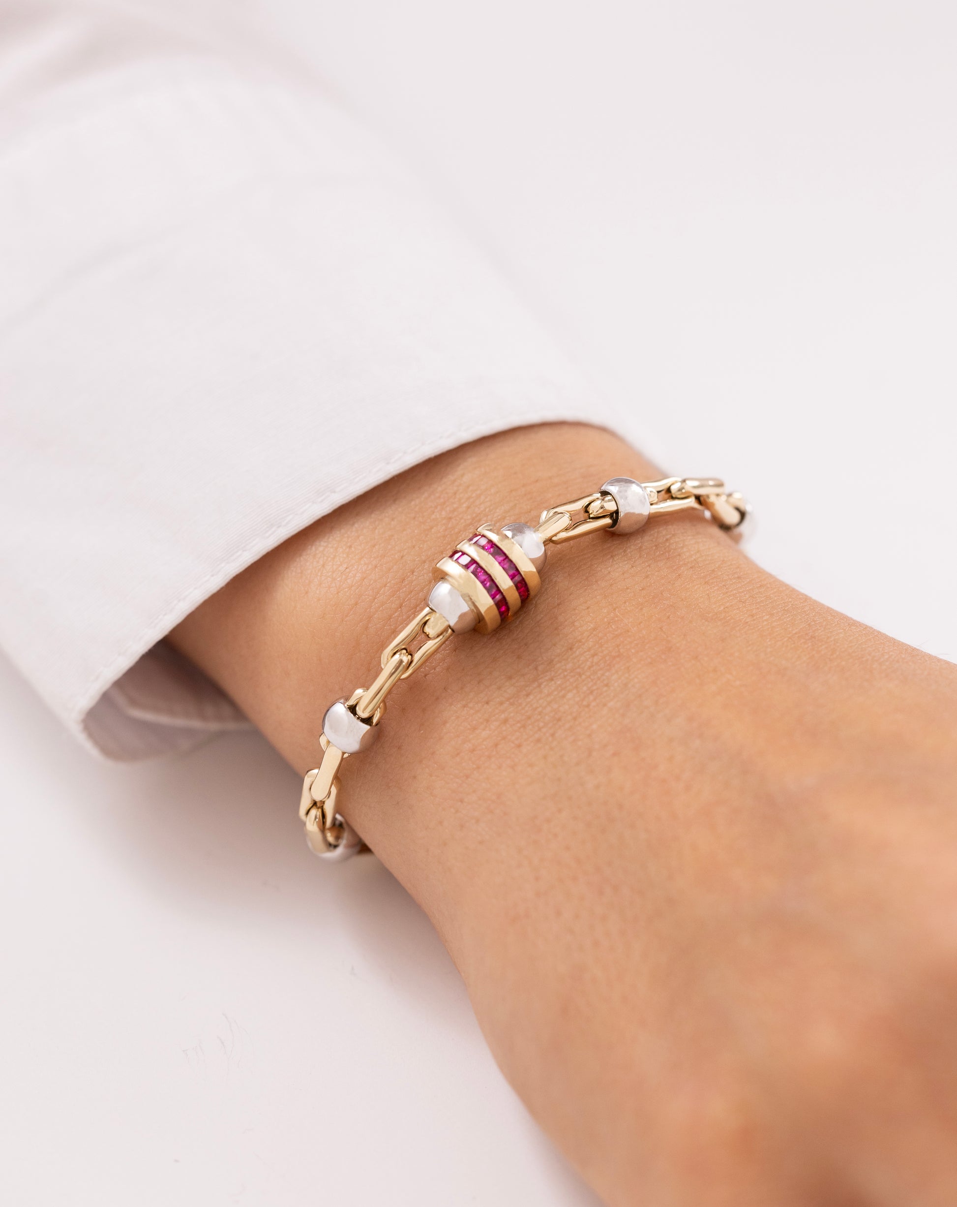 Cetaş Eterna Kırmızı Halkalı 14 Ayar Altın Bileklik