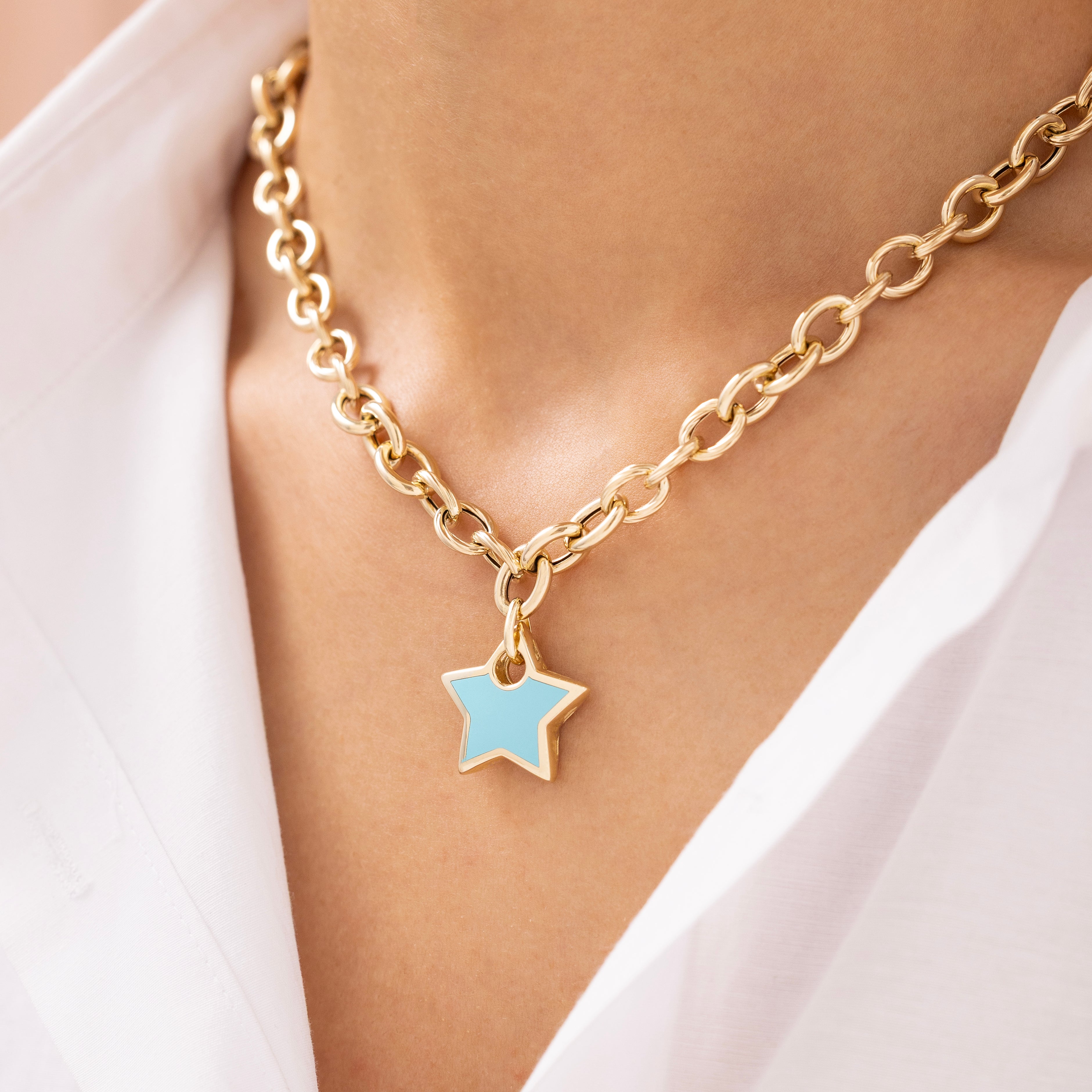 Cetaş Eterna Yıldızlı 14 Ayar Altın Kolye