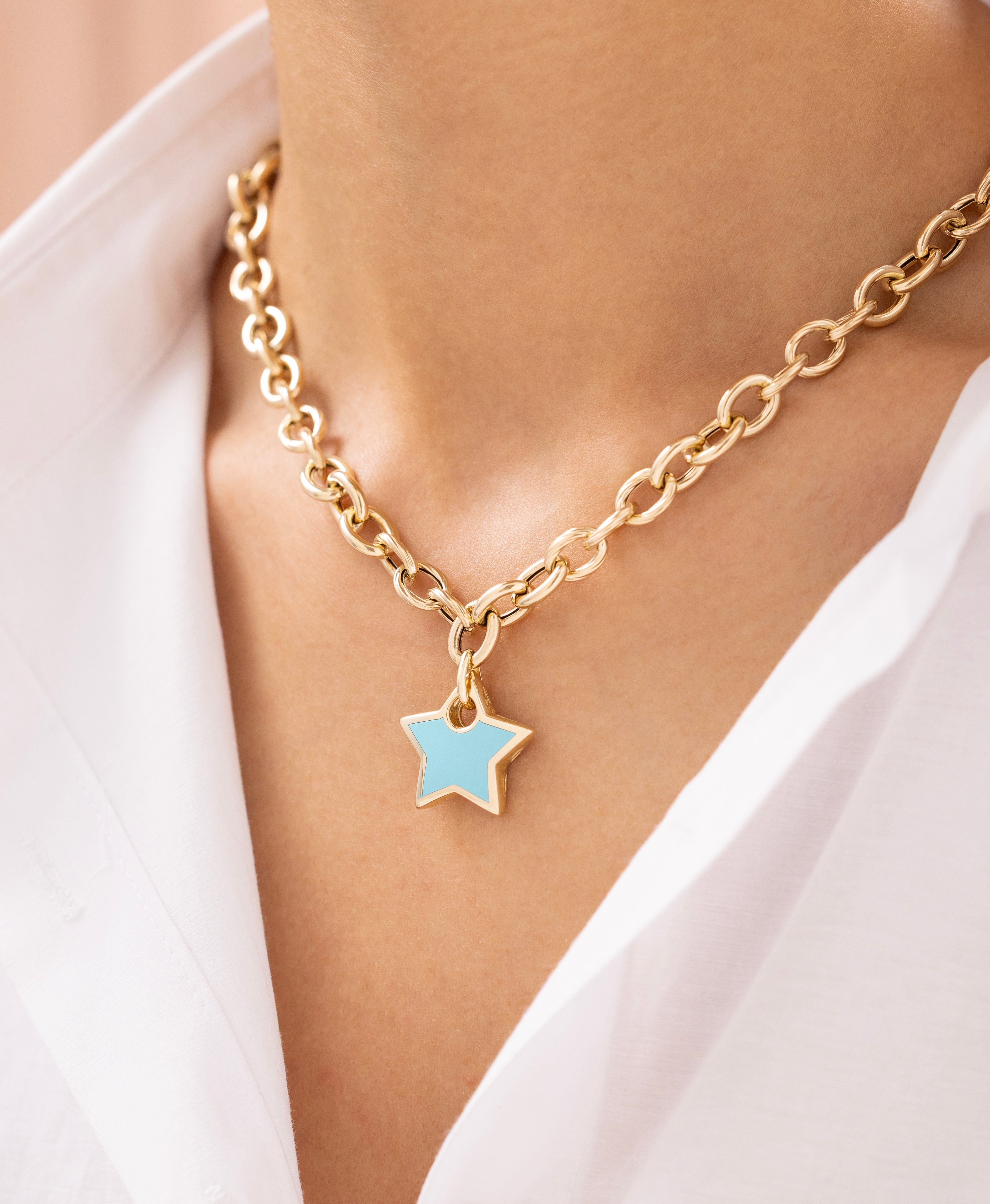 Cetaş Eterna Yıldızlı 14 Ayar Altın Kolye