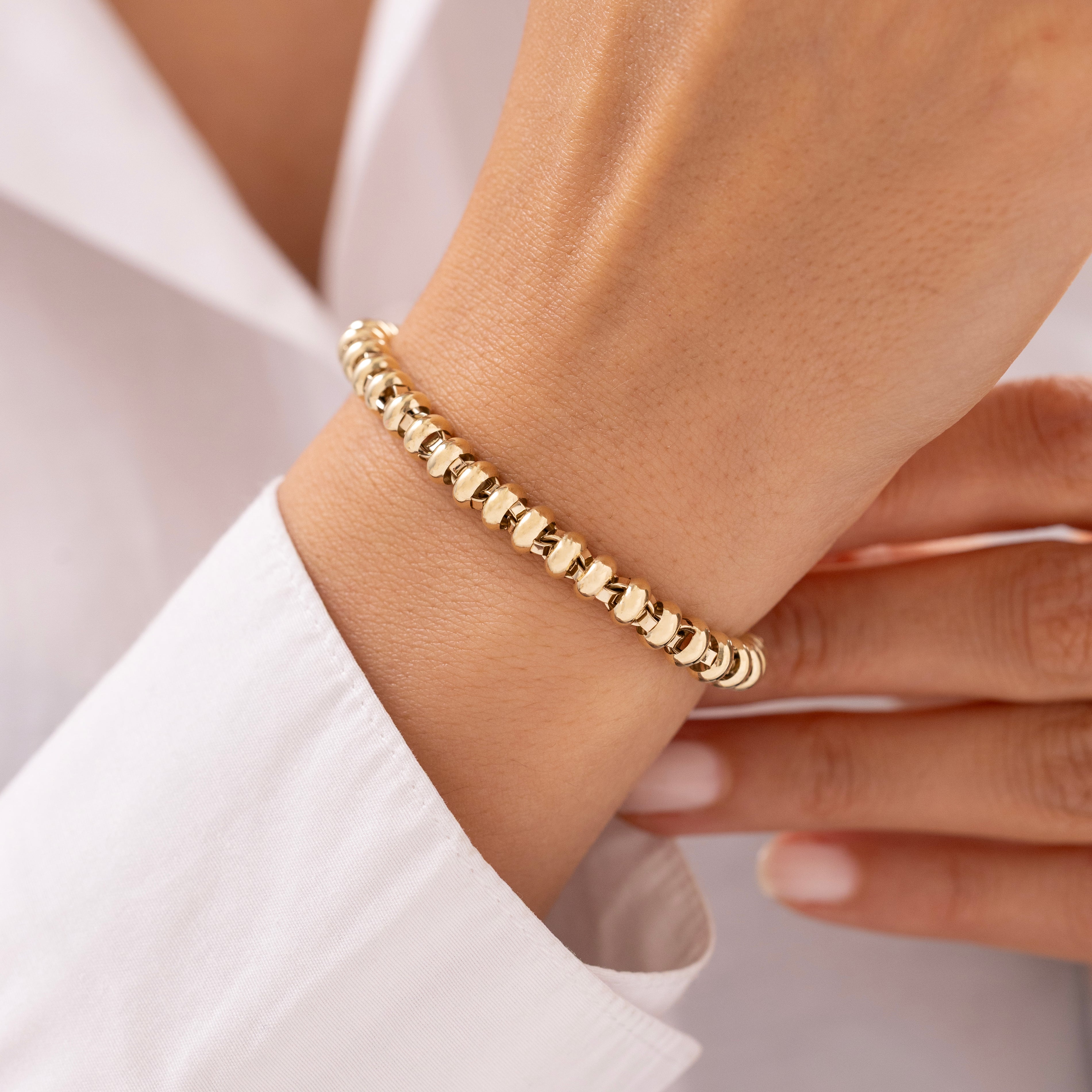 Cetaş Eterna Yuvarlak Zincir 14 Ayar Altın Bileklik