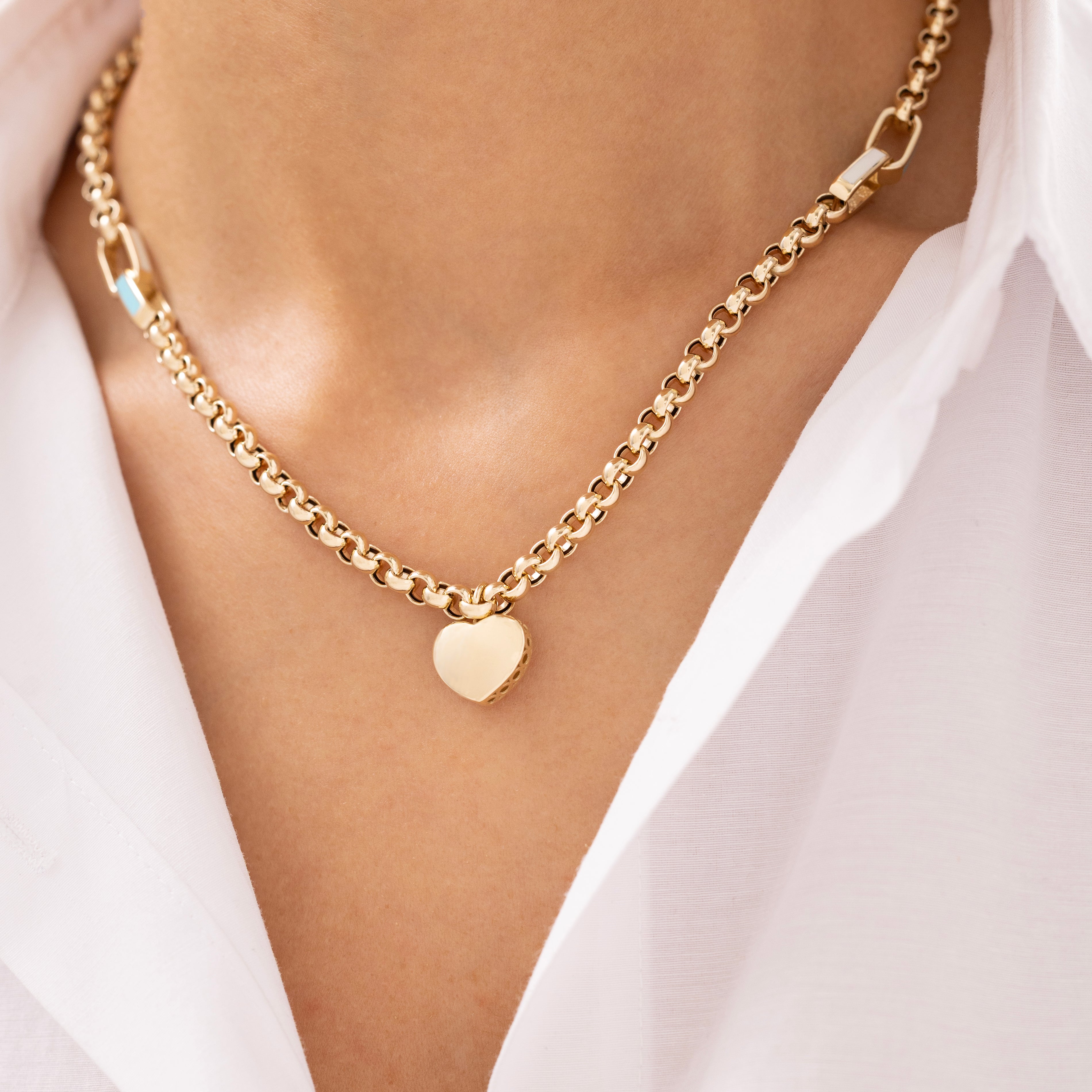 Cetaş Eterna Kalpli 14 Ayar Altın Kolye