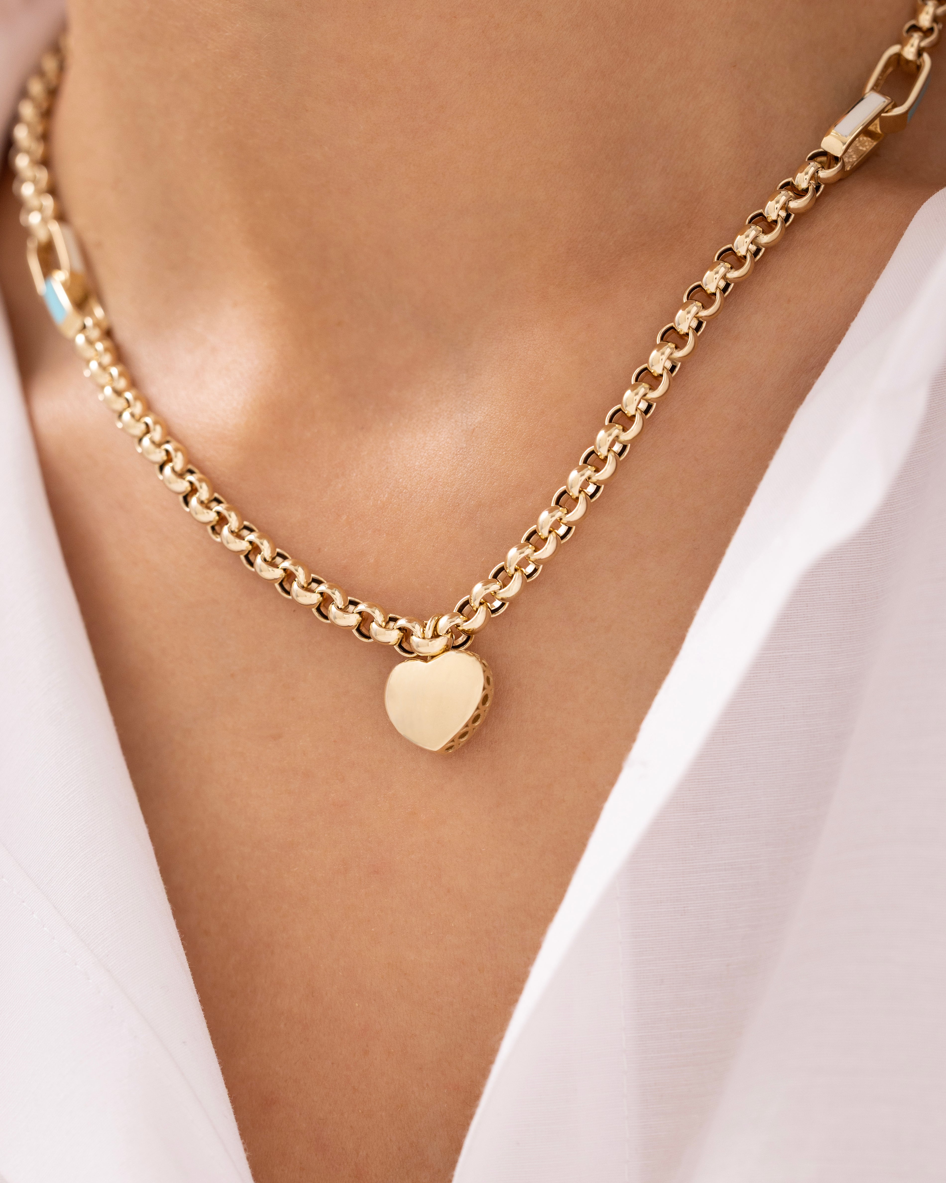 Cetaş Eterna Kalpli 14 Ayar Altın Kolye