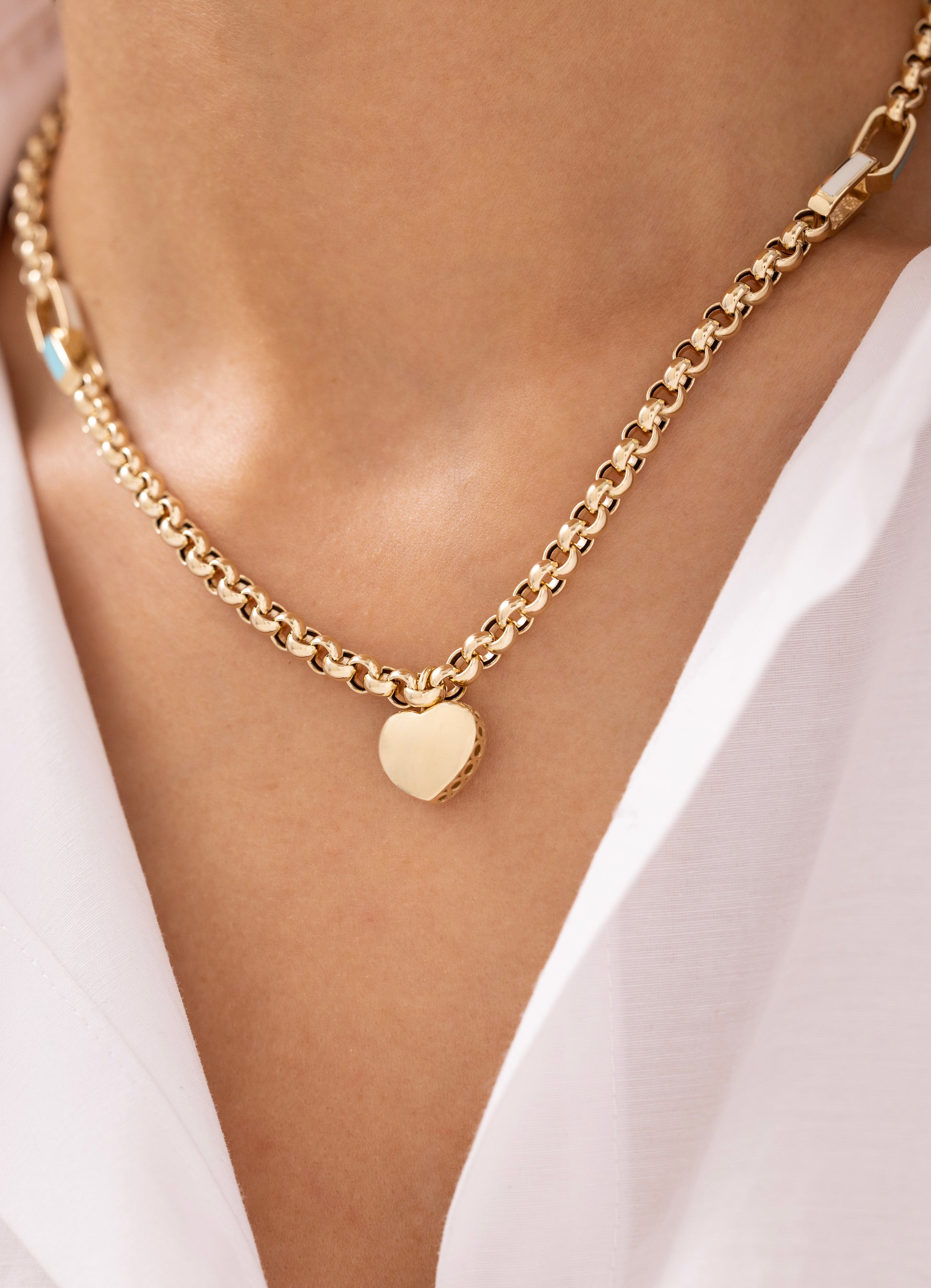 Cetaş Eterna Kalpli 14 Ayar Altın Kolye