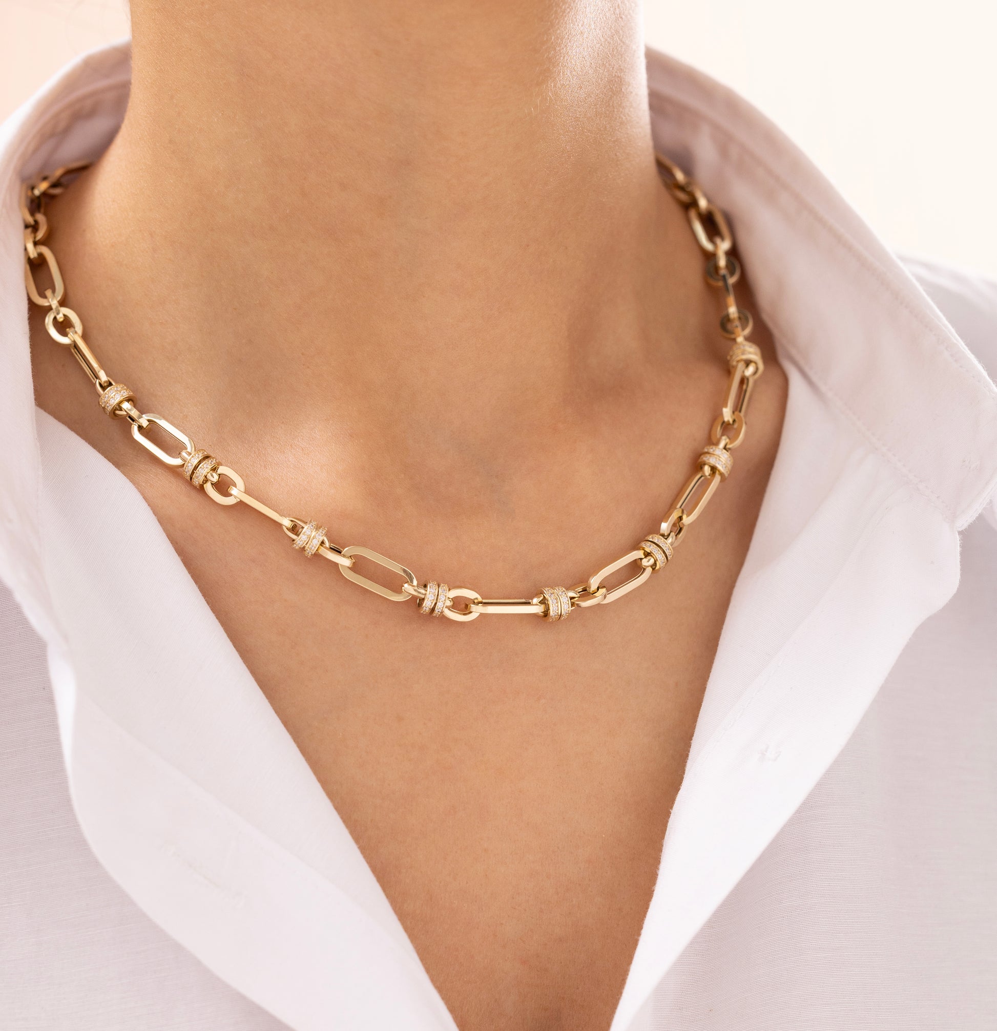 Cetaş Eterna Zincir Tasarımlı 14 Ayar Altın Kolye