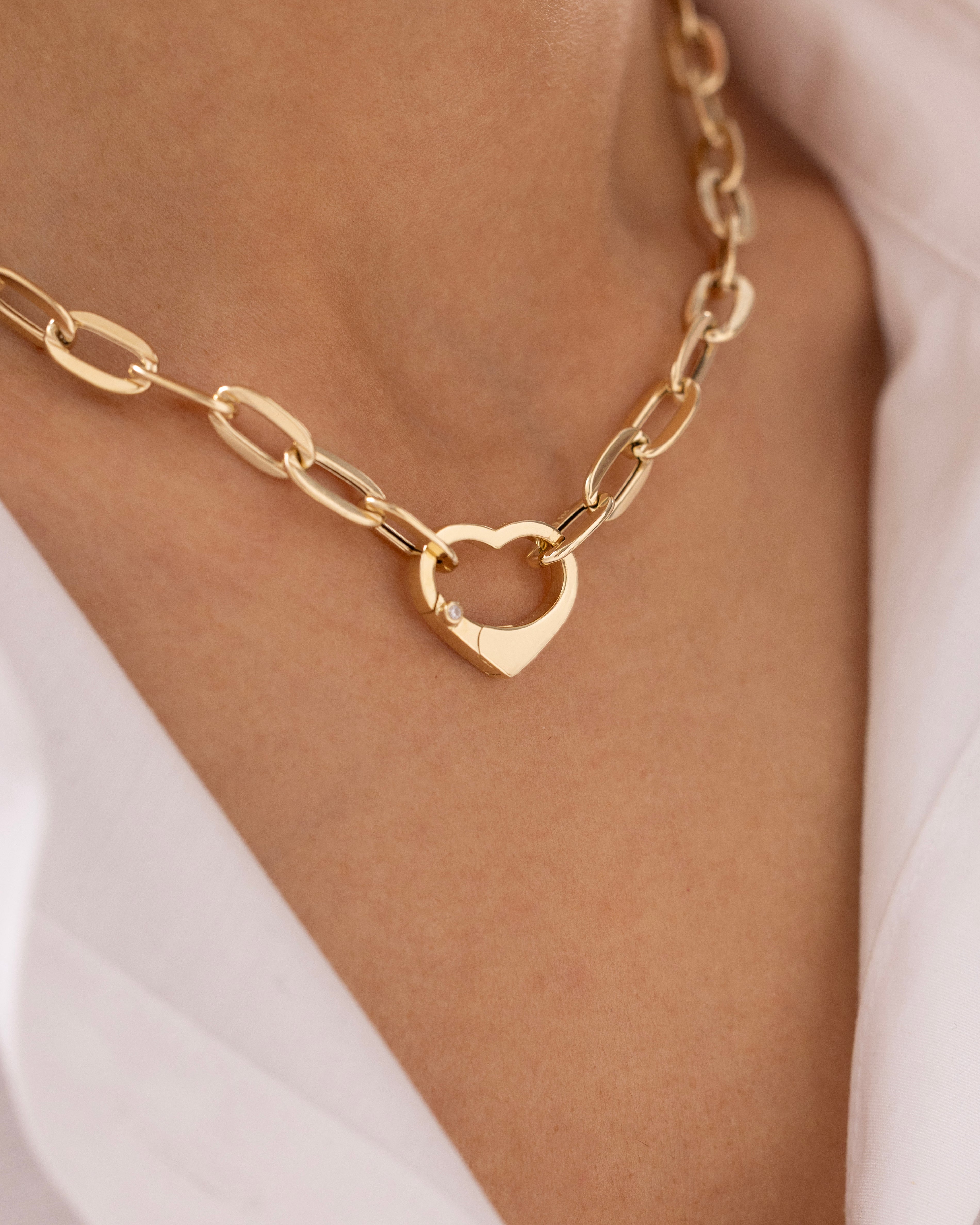 Cetaş Eterna Kalpli İkonik 14 Ayar Zincir Kolye