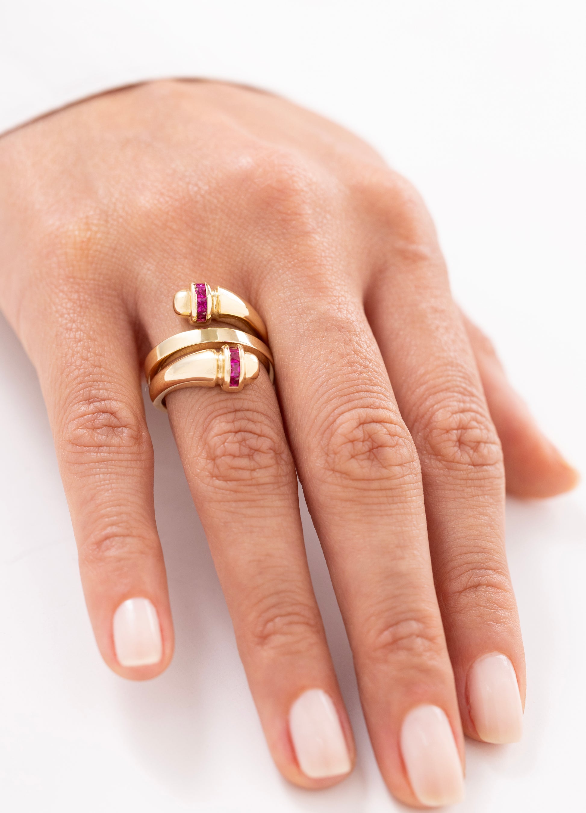 Cetaş Eterna Pembe Taş 14 Ayar Altın Yüzük