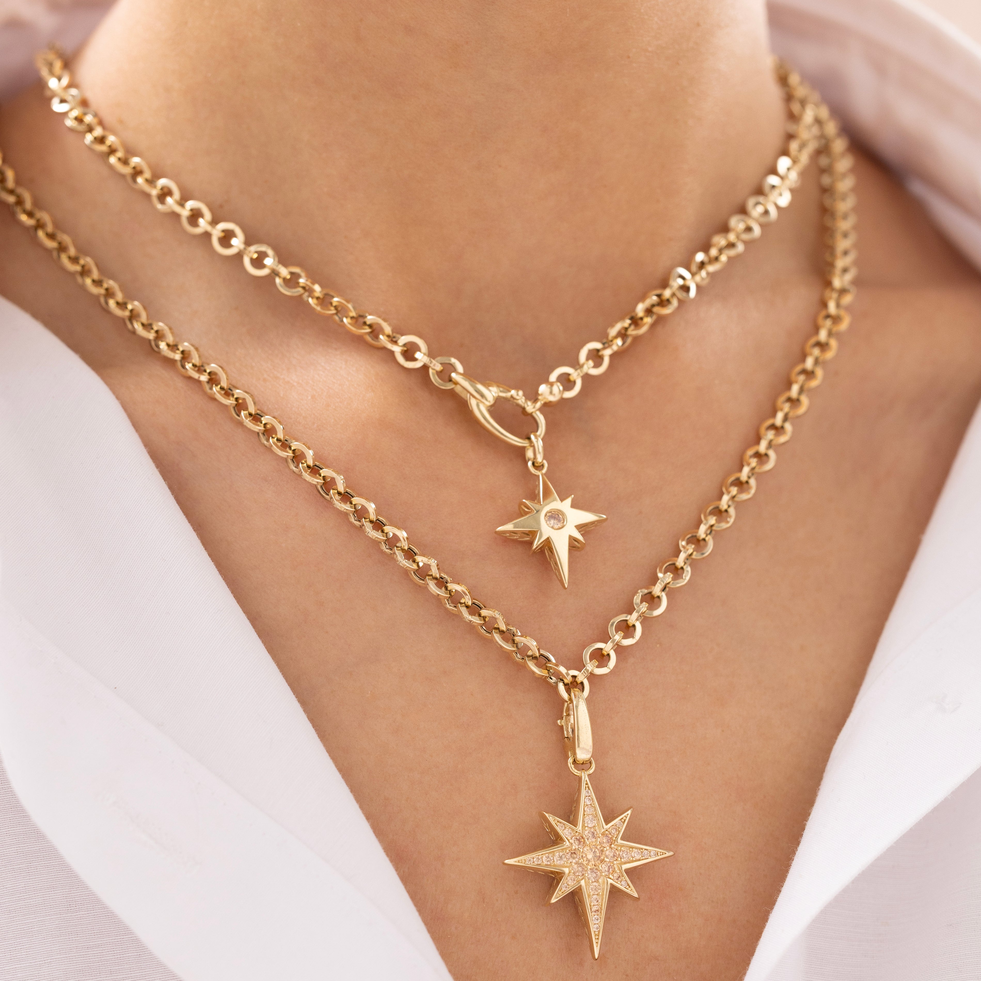 Cetaş Eterna Kuzey Yıldızı 14 Ayar Altın Kolye