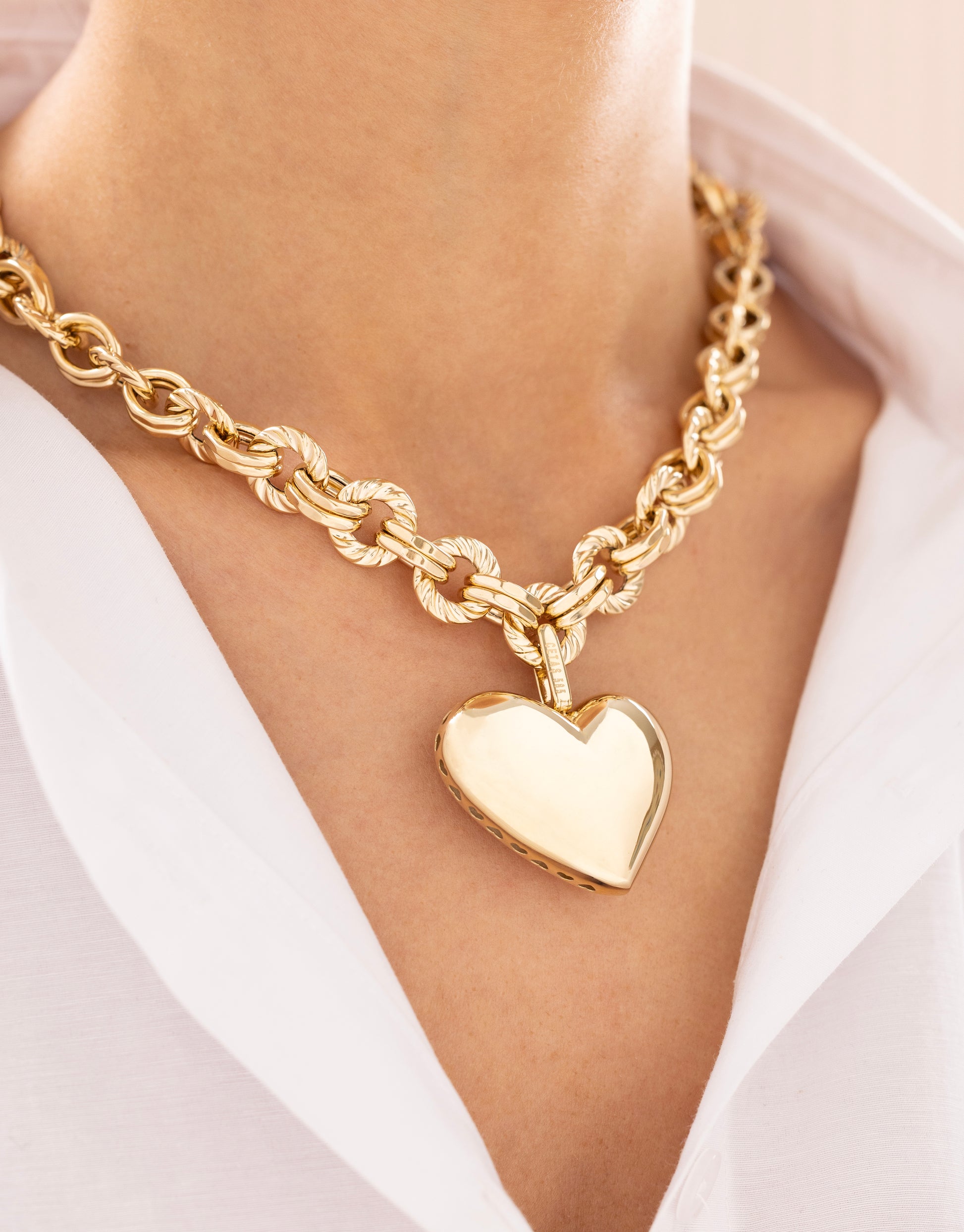 Cetaş Eterna Vintage Kalın Zincirli 14 Ayar Altın Kolye