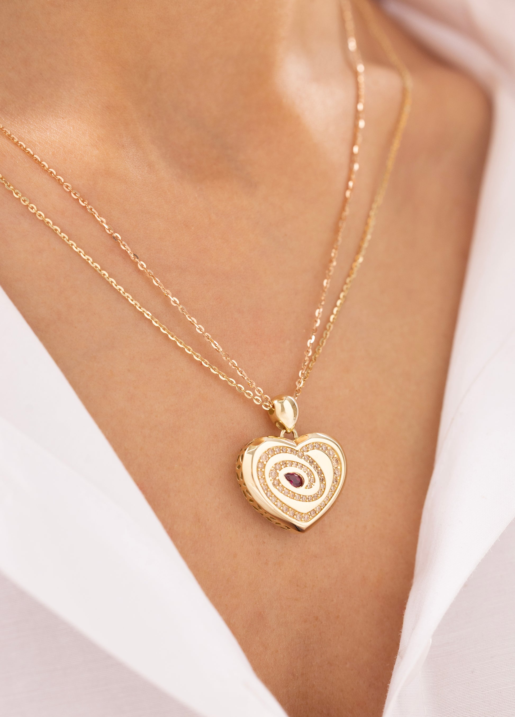 Cetaş Eterna Kalpli 14 Ayar Altın Kolye