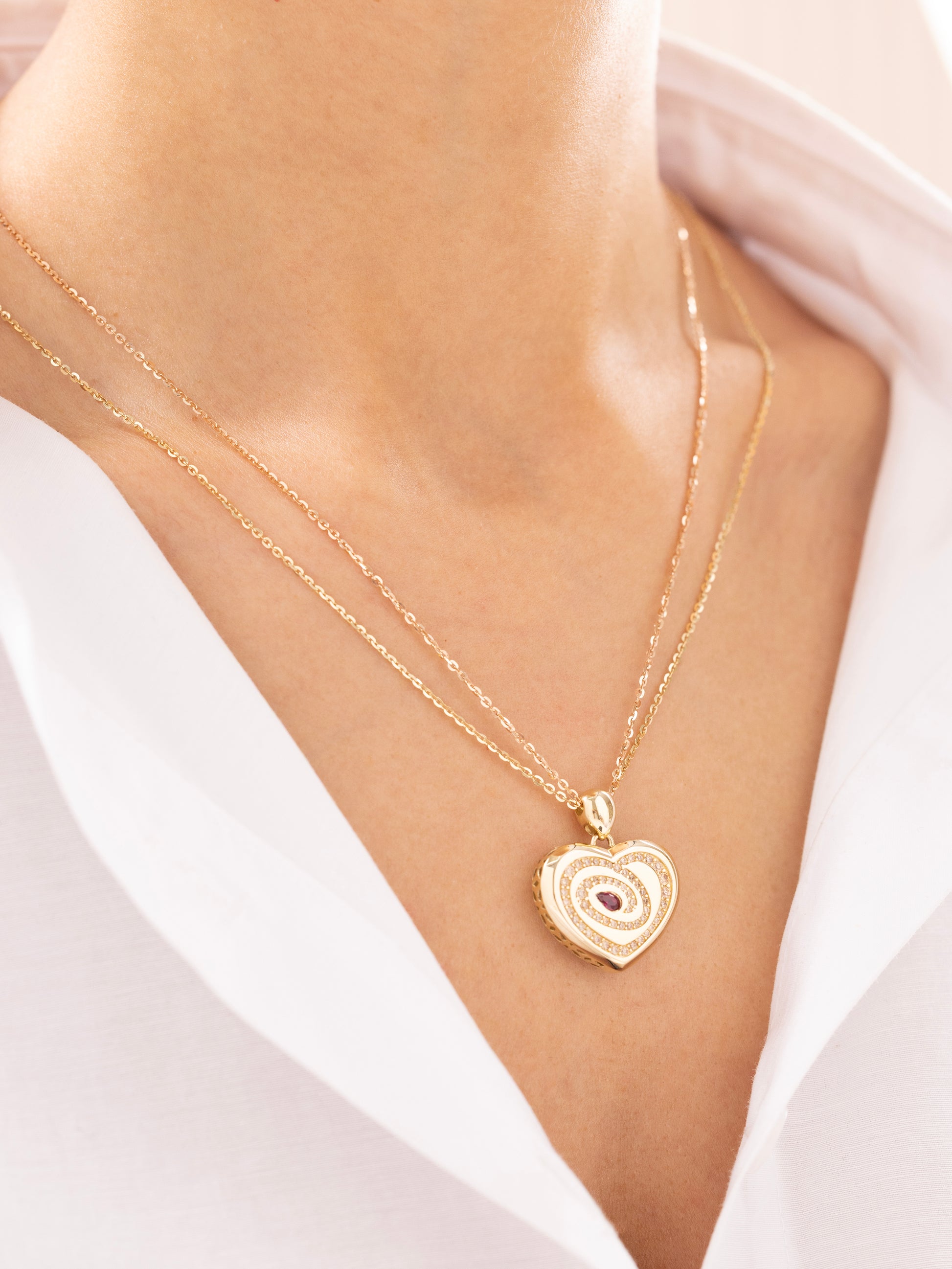 Cetaş Eterna Kalpli 14 Ayar Altın Kolye