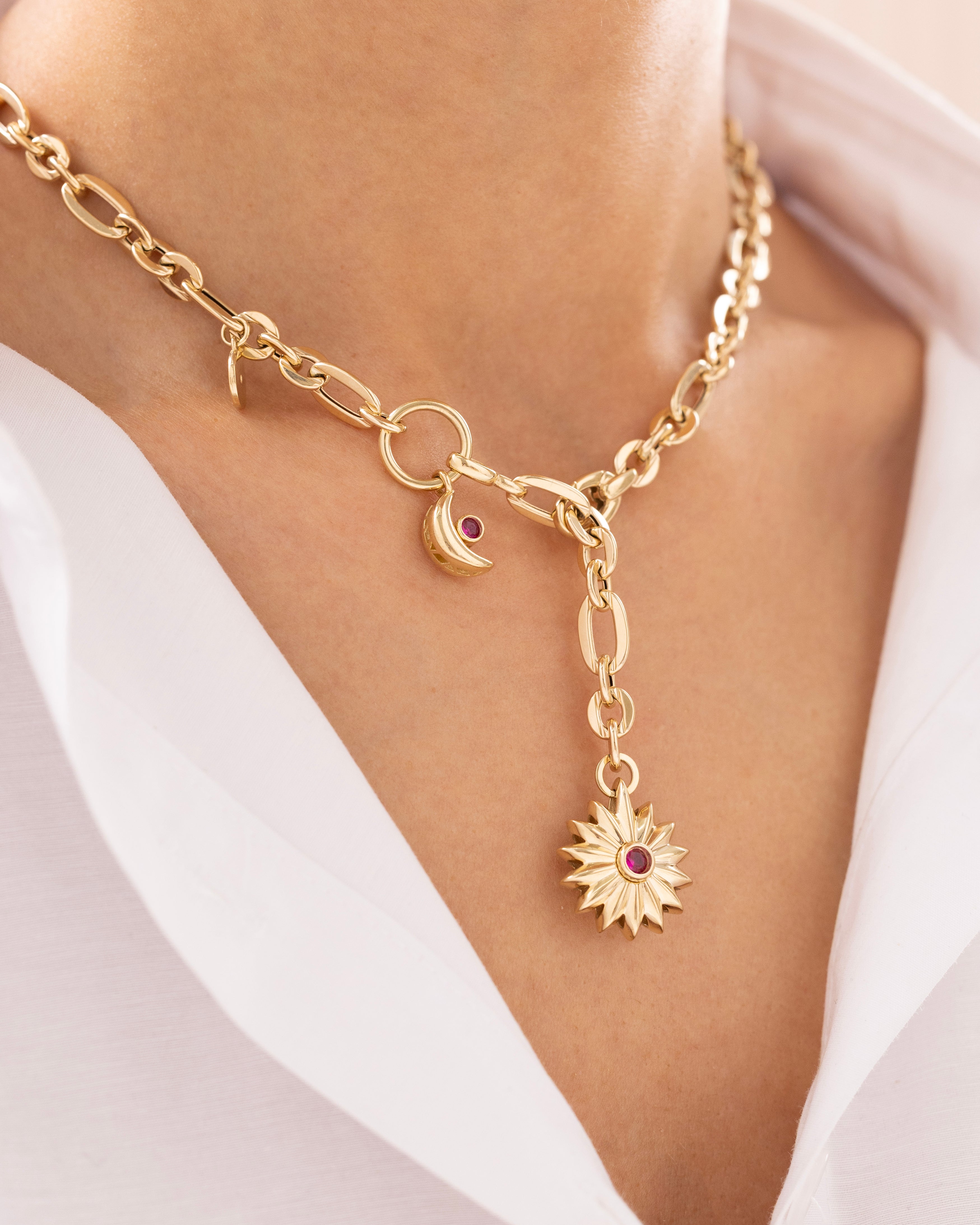 Cetaş Eterna Güneş 14 Ayar Altın Kolye