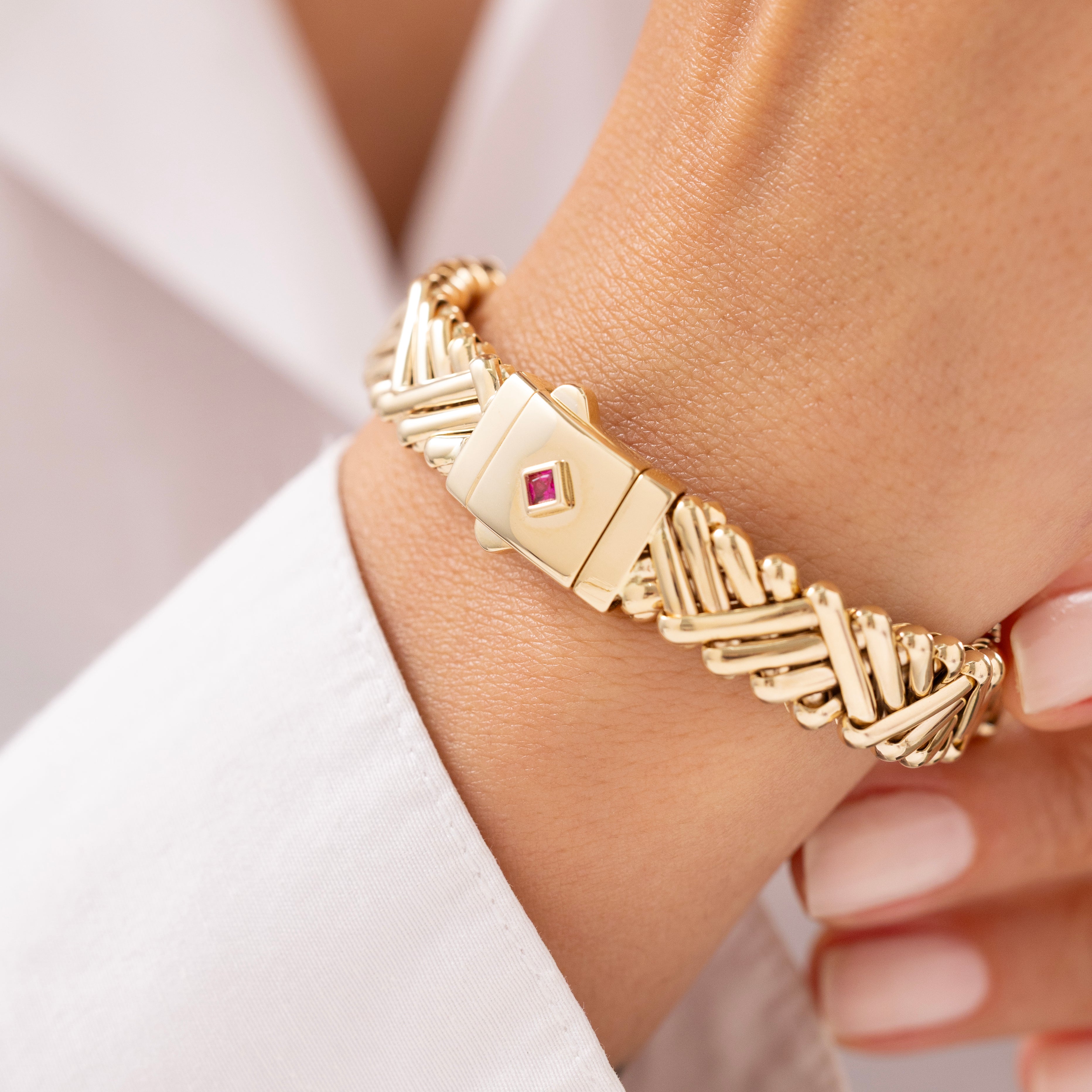 Cetaş Eterna Vintage Tokalı 14 Ayar Altın Bileklik