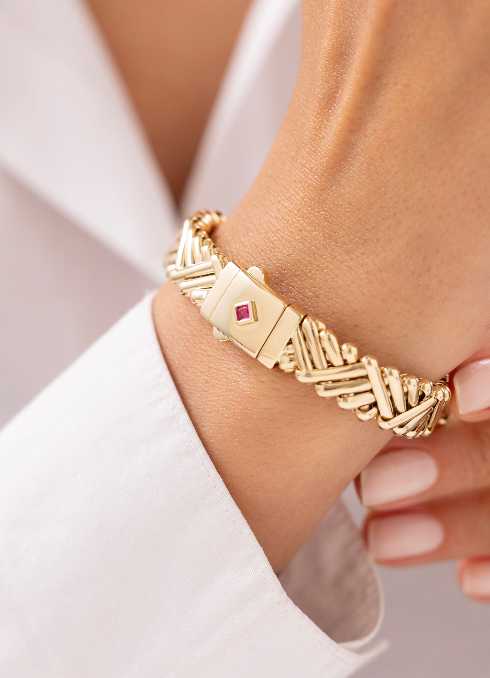 Cetaş Eterna Vintage Tokalı 14 Ayar Altın Bileklik