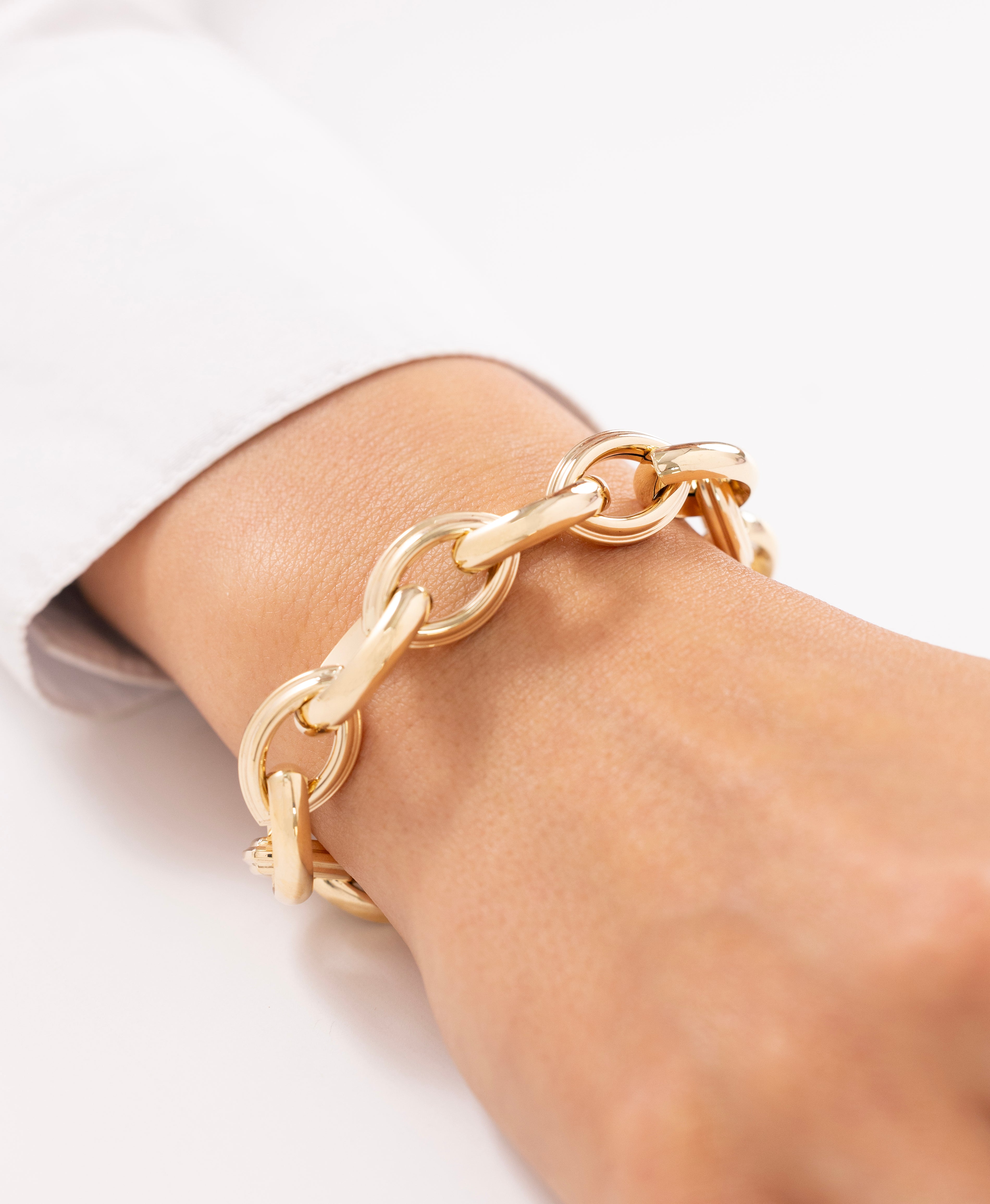 Cetaş Eterna Oval Zincir 14 Ayar Altın Bileklik