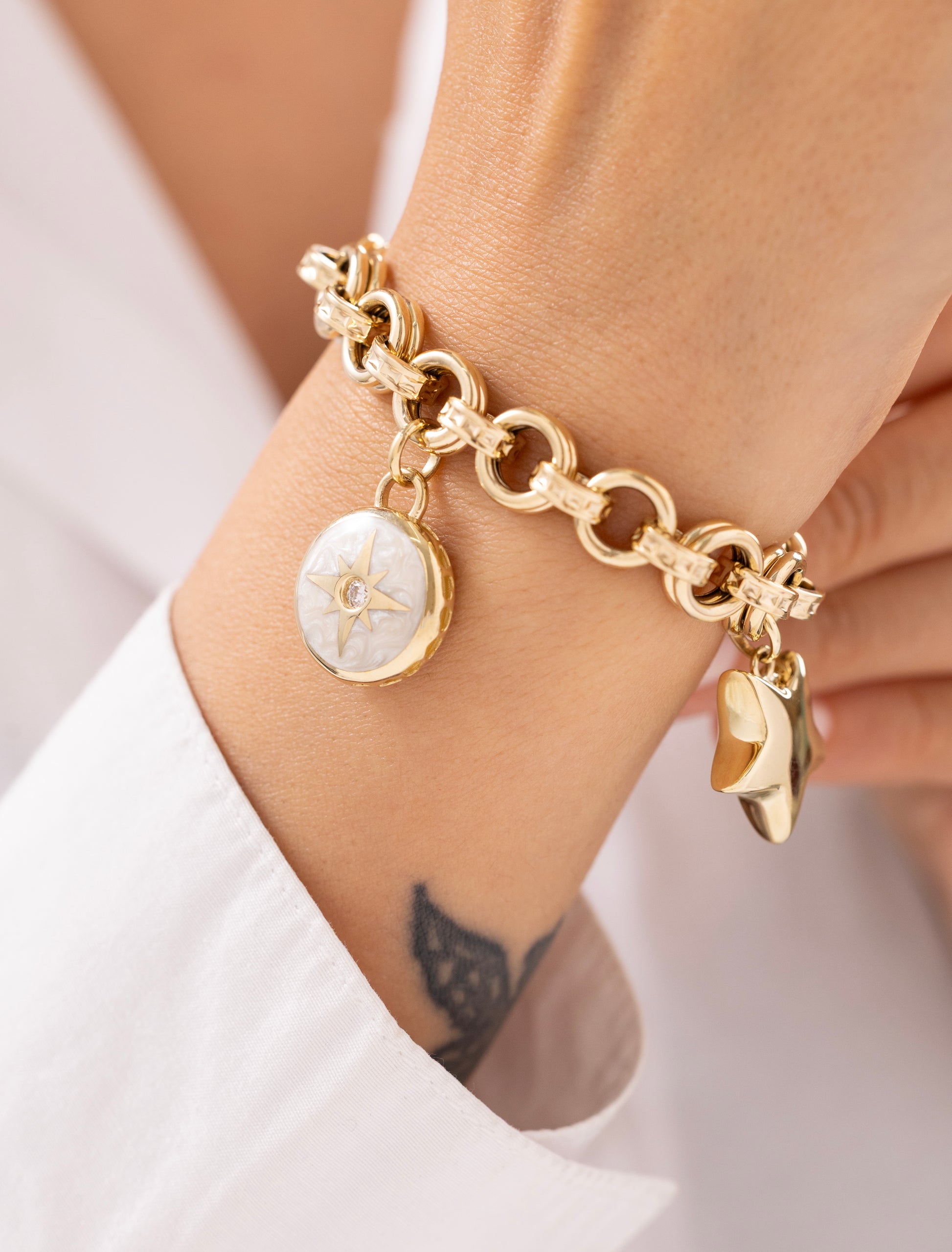 Cetaş Eterna Mineli Taşlı 14 Ayar Altın Bileklik