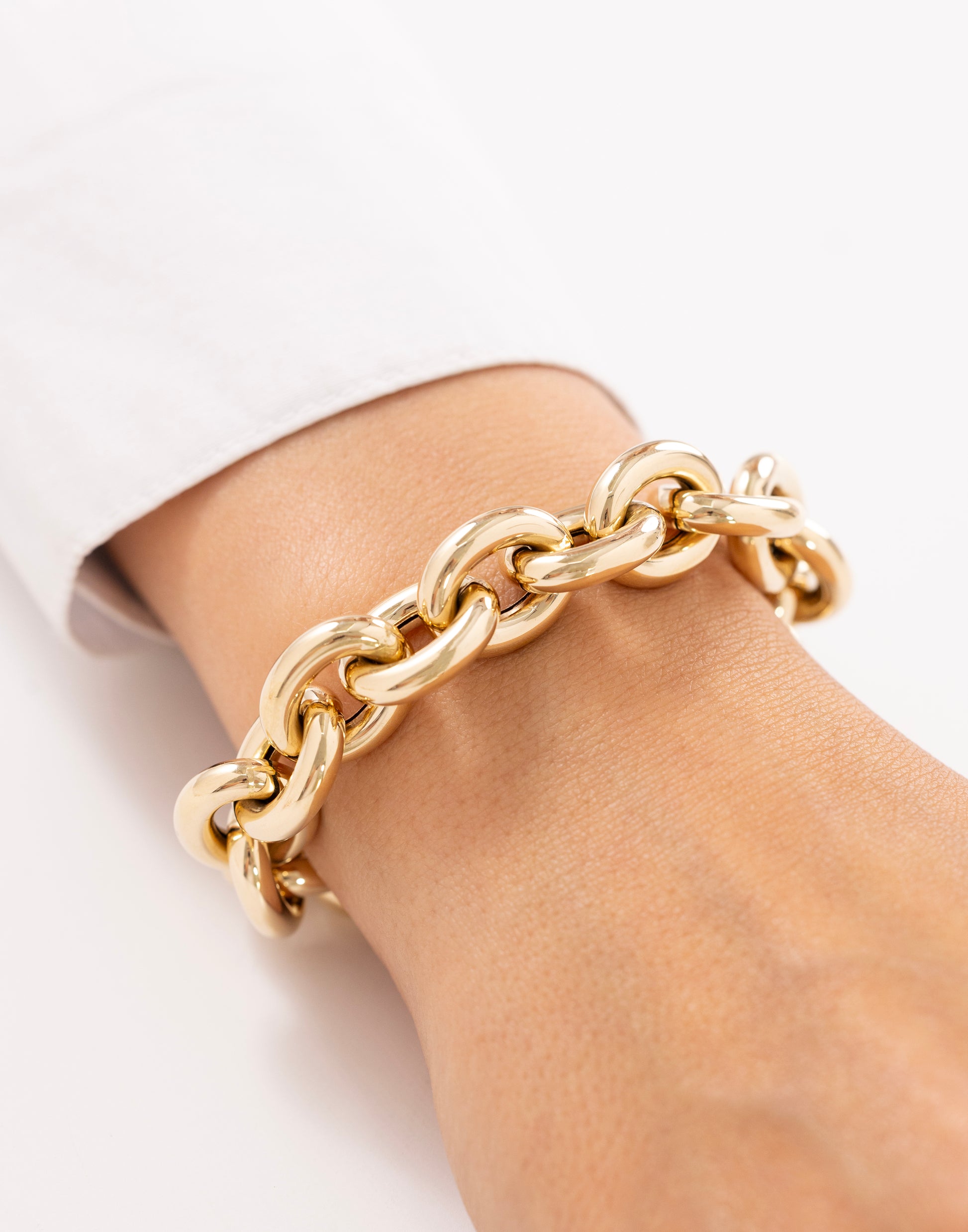 Cetaş Eterna Büyük Halka 14 Ayar Altın Bileklik